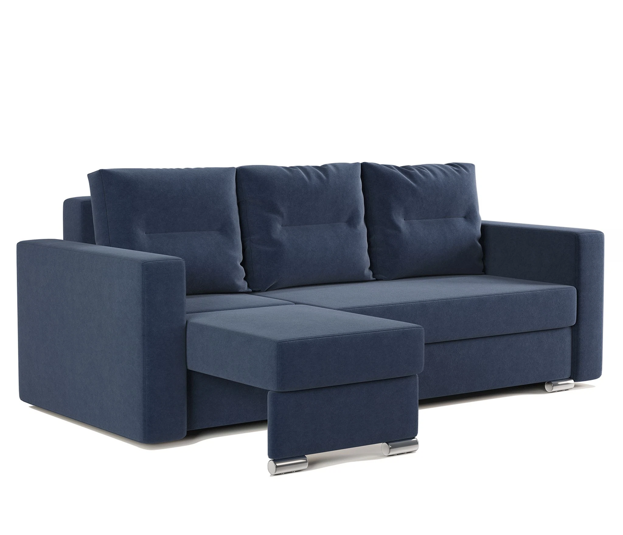 Изображение товара Угловой диван трансформер Рио левый велюр Ультра миднайт 237x102x94 см