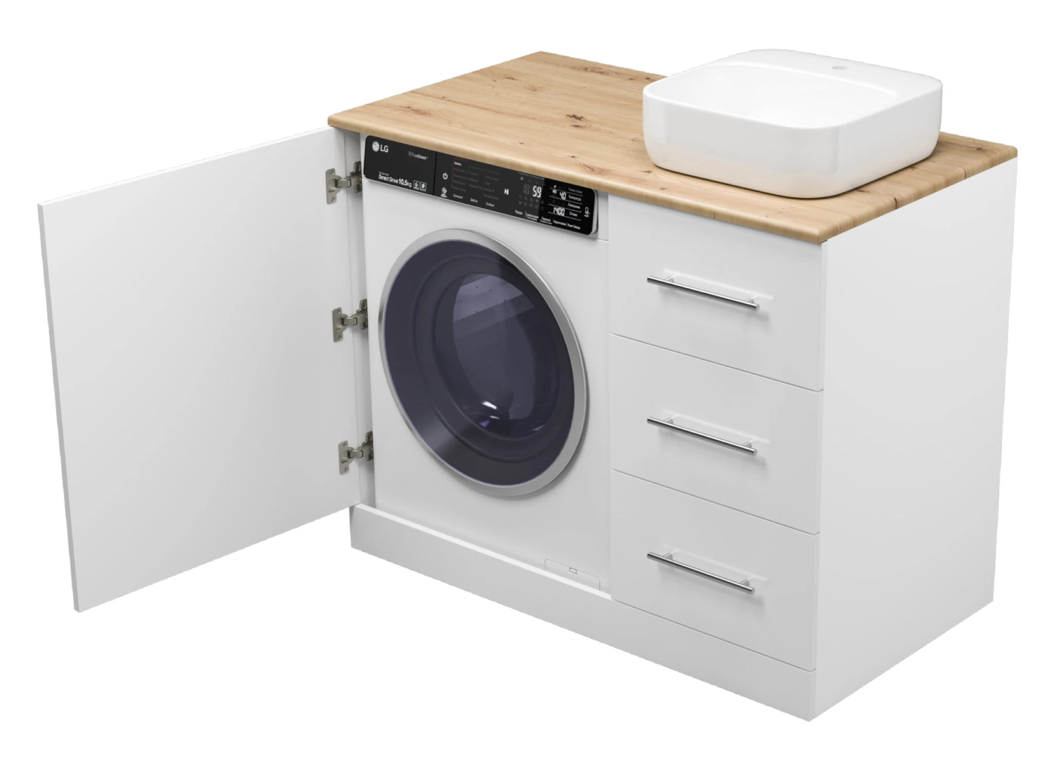 Изображение товара Тумба под стиральную машину Misty Респект 110 правая