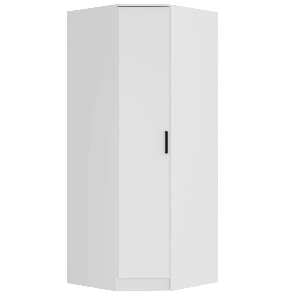 Изображение товара Угловой шкаф Фьюжн 88х221,6х88 из ЛДСП белый для современного интерьера