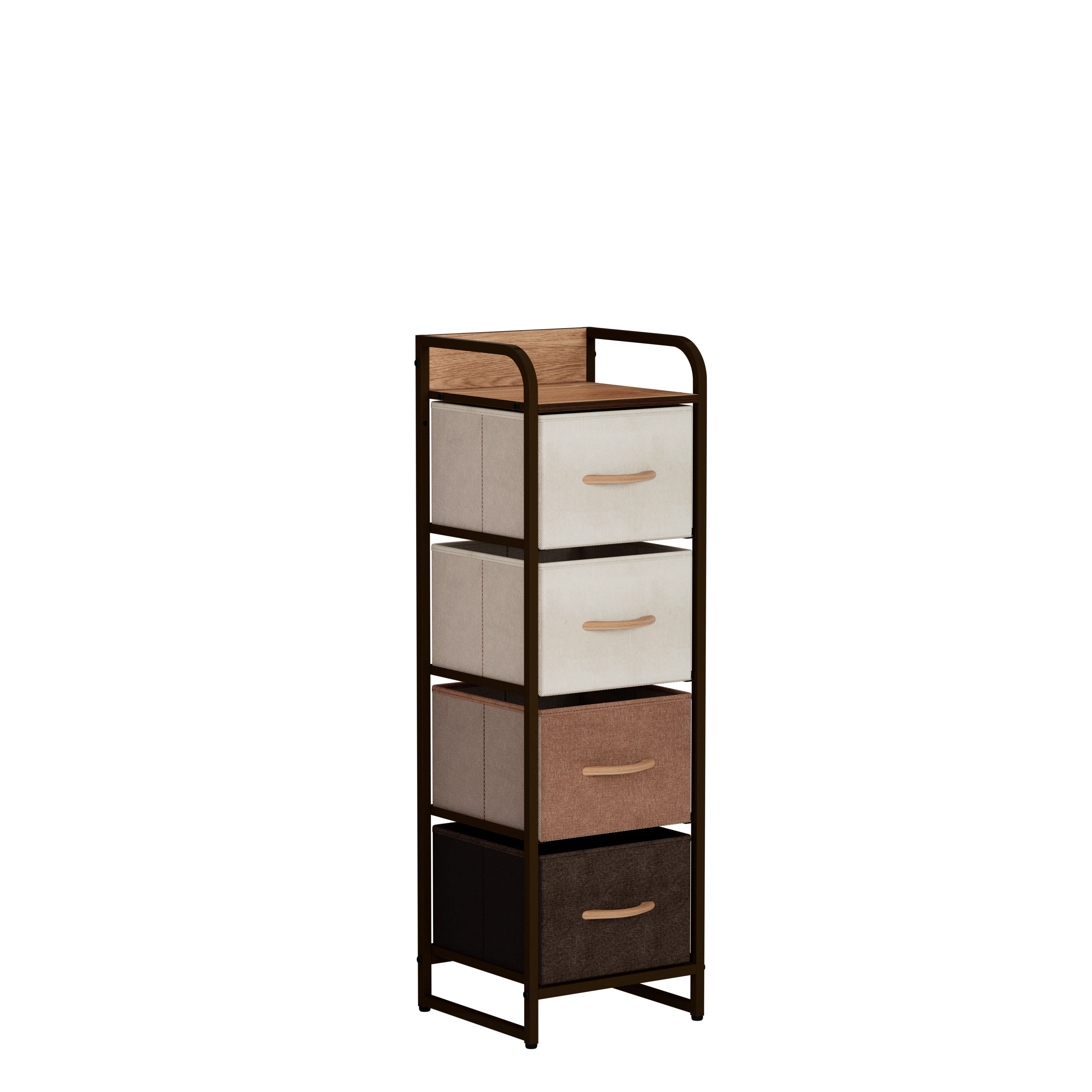 Изображение товара Комод Ноа 4 ящ Бежевый МДФ металлический каркас безопасный