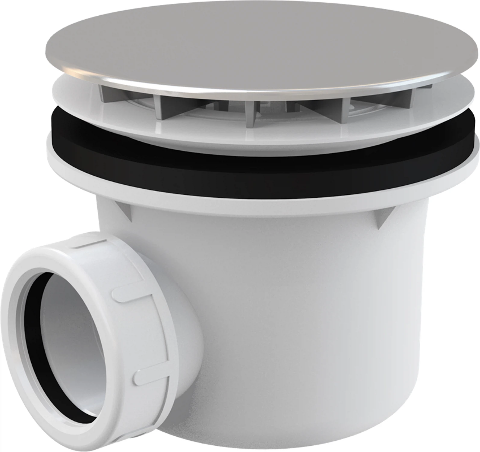 Изображение товара Сифон для душевого поддона Alcadrain A49CR хром полипропилен 90 мм