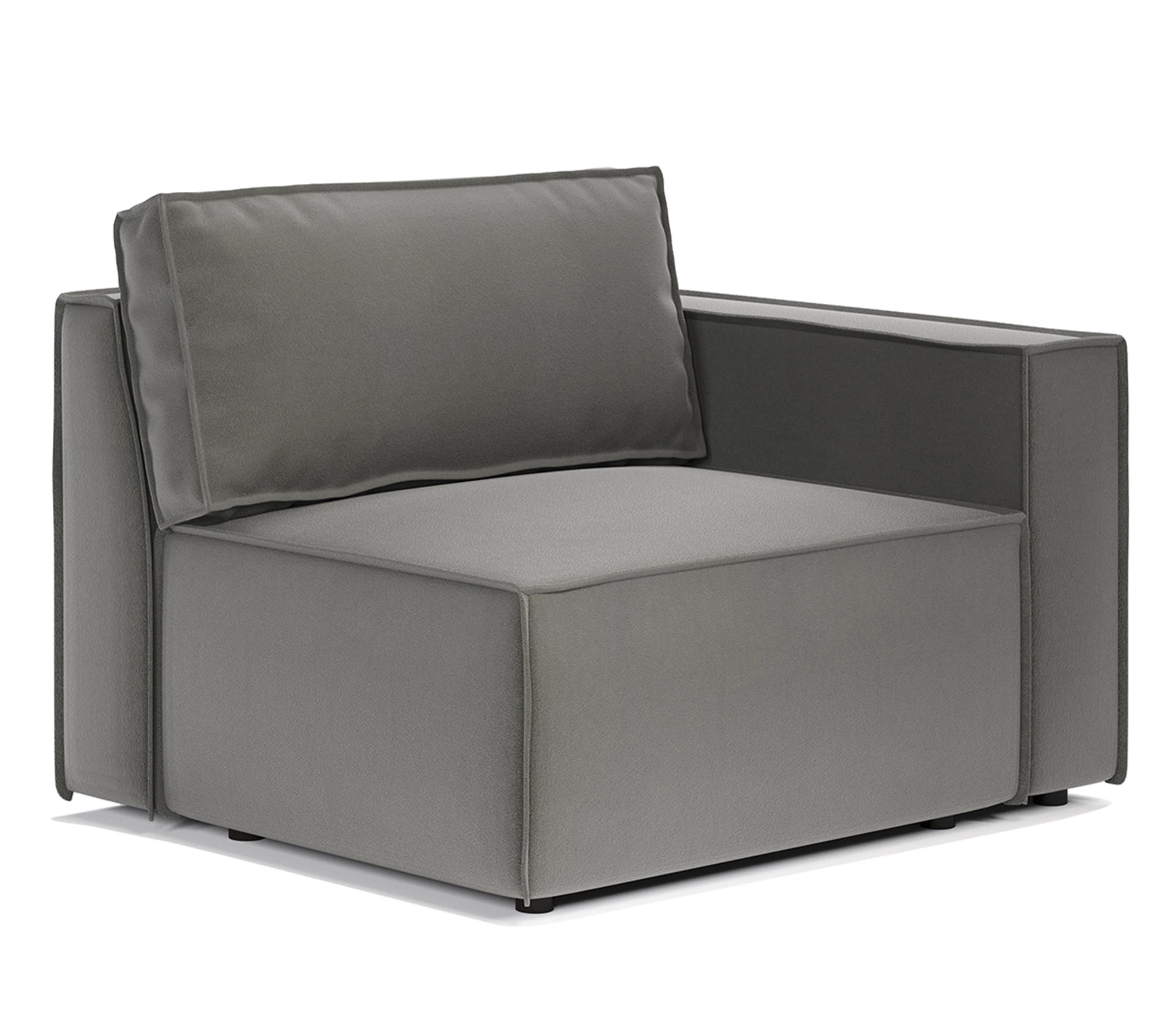 Изображение товара Диван модульный Шарм 25 Модуль-3, правый, велюр серый