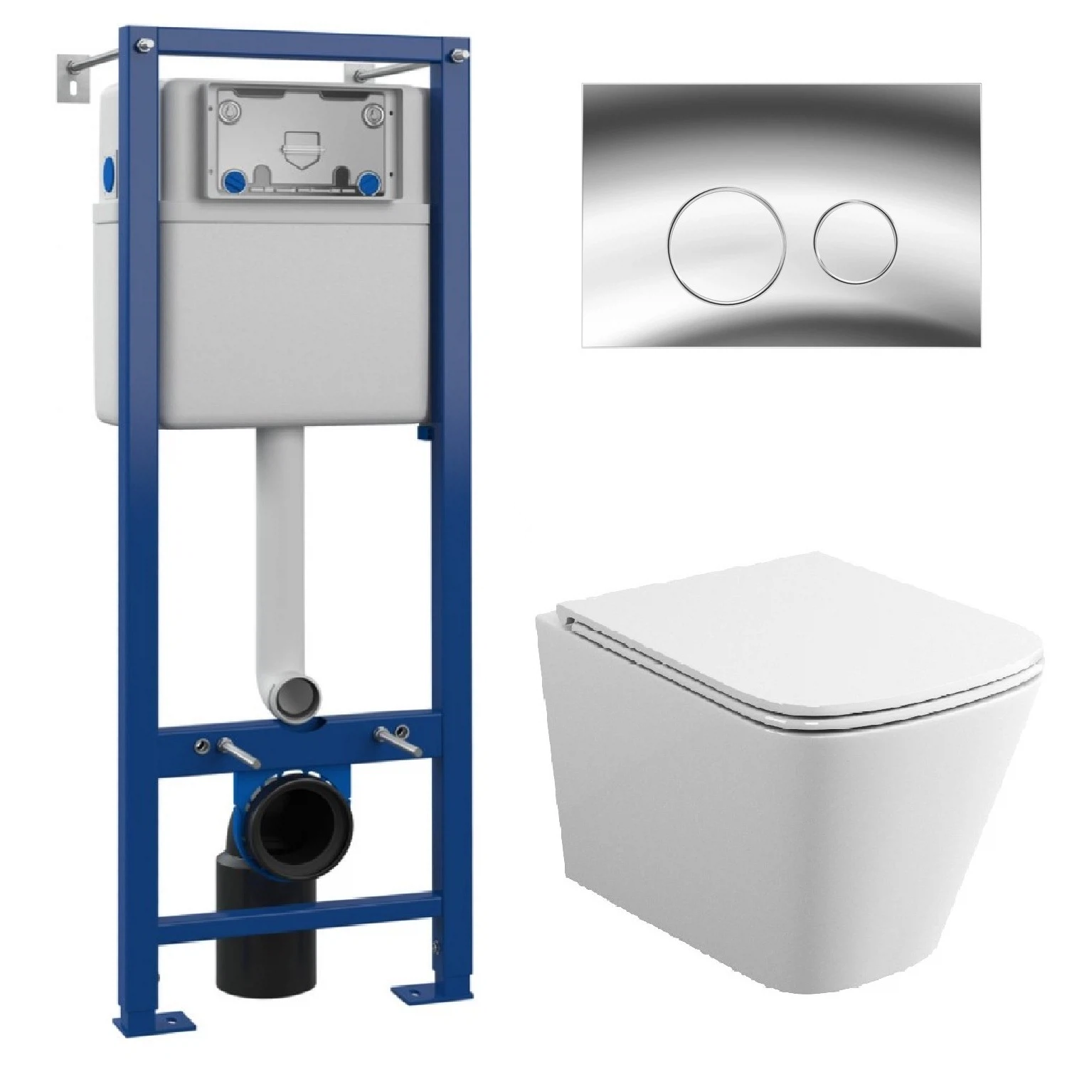 Изображение товара Комплект Maretti 3 в 1: унитаз UM10PBM76-844, инсталляция AC11P5211, кнопка AC12EA-015