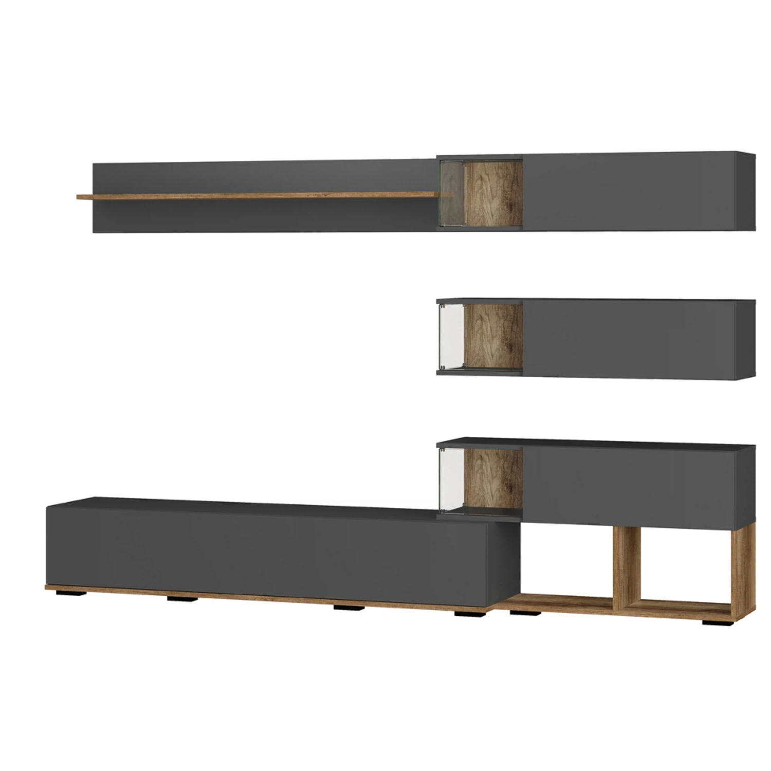 Изображение товара Гостиная Рига ГС-01 в цвете Каньон/графит от БТС Мебель