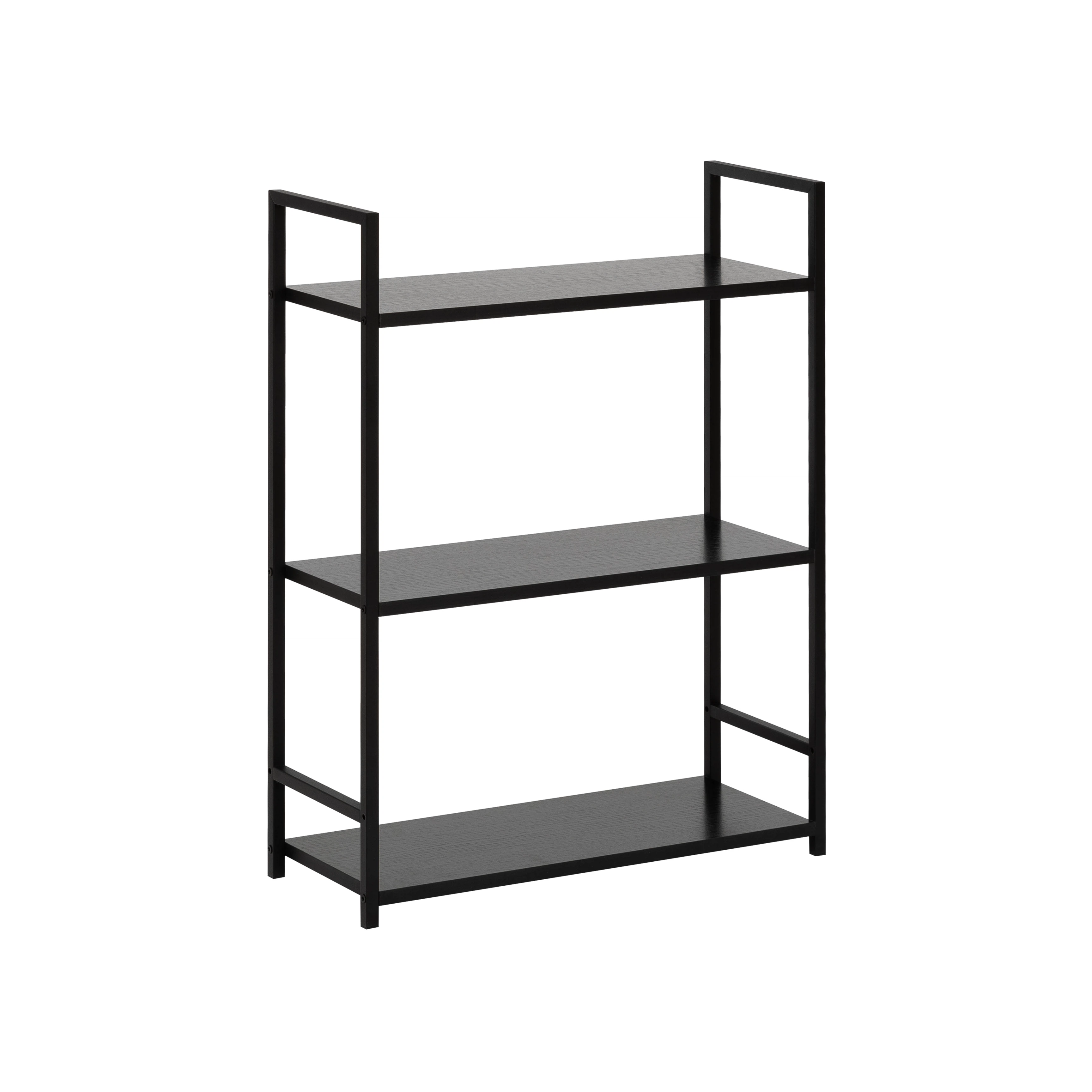 Изображение товара Стеллаж Стилвуд 23 широкий с 3 полками черный для дома и офиса