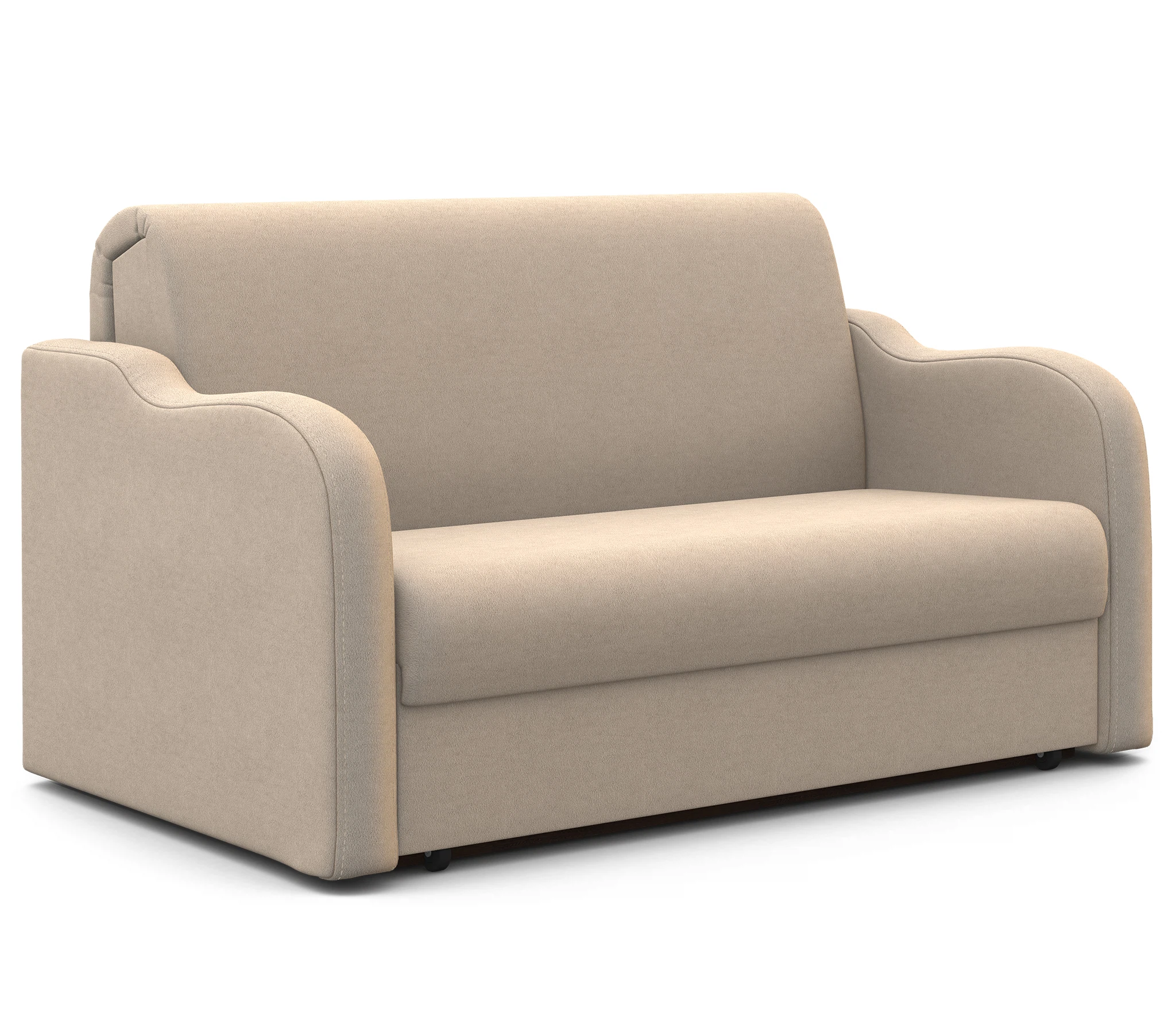 Изображение товара Диван-кровать Коломбо 120 велюр бежевый современная мебель для гостиной