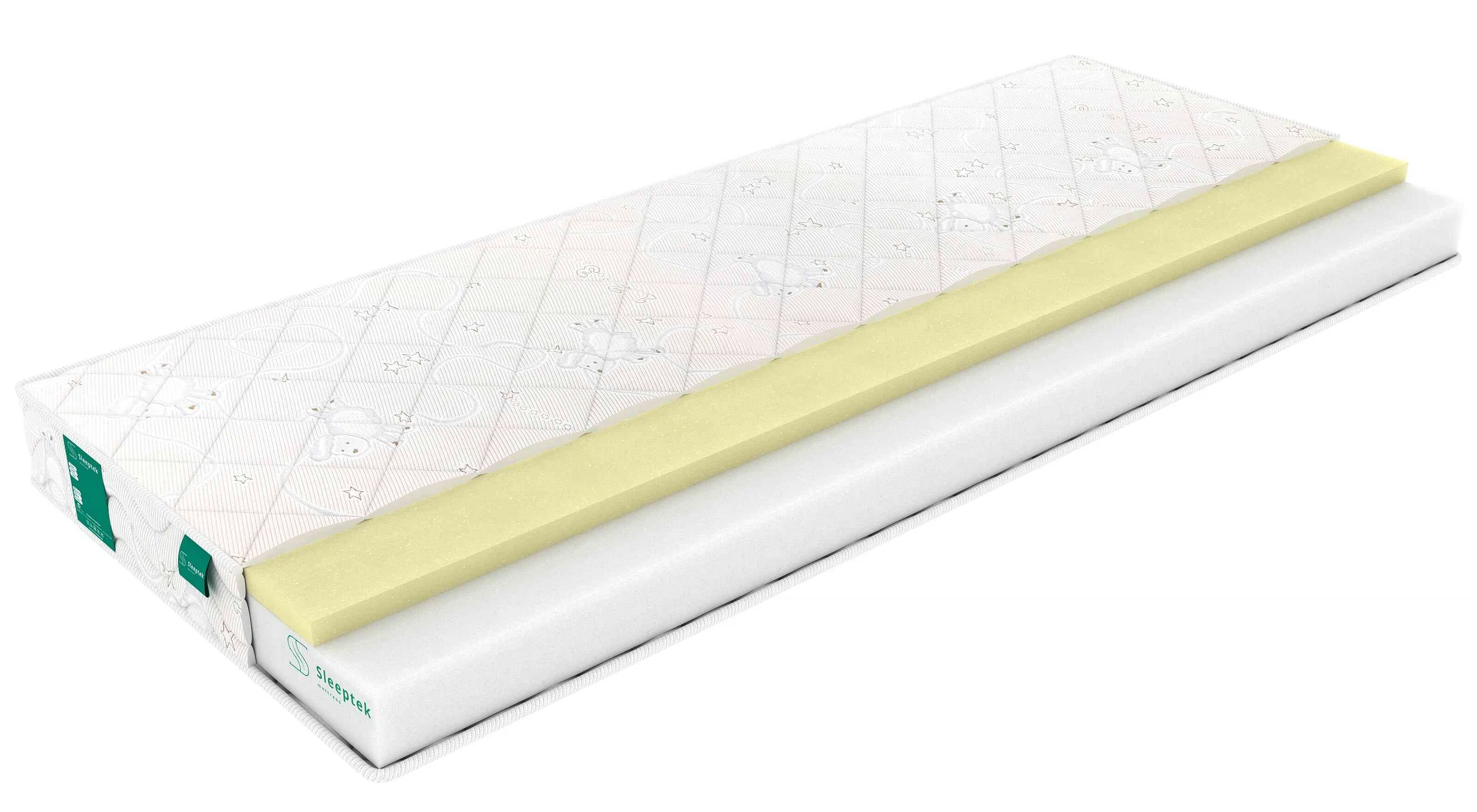 Изображение товара Детский матрас Sleeptek Surprise MemoFoam 60х120 см без пружин с разной жесткостью