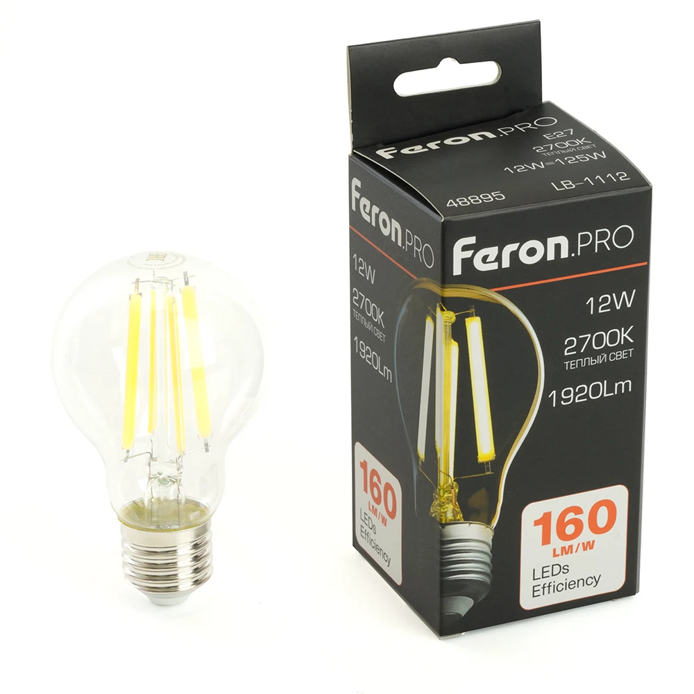 Изображение товара Лампа светодиодная Feron.PRO LB-1112 Шар E27 1920LM 12W 175-265V 2700K Изображение товара Лампа светодиодная Feron.PRO LB-1112 Шар E27 1920LM 12W 175-265V 2700K