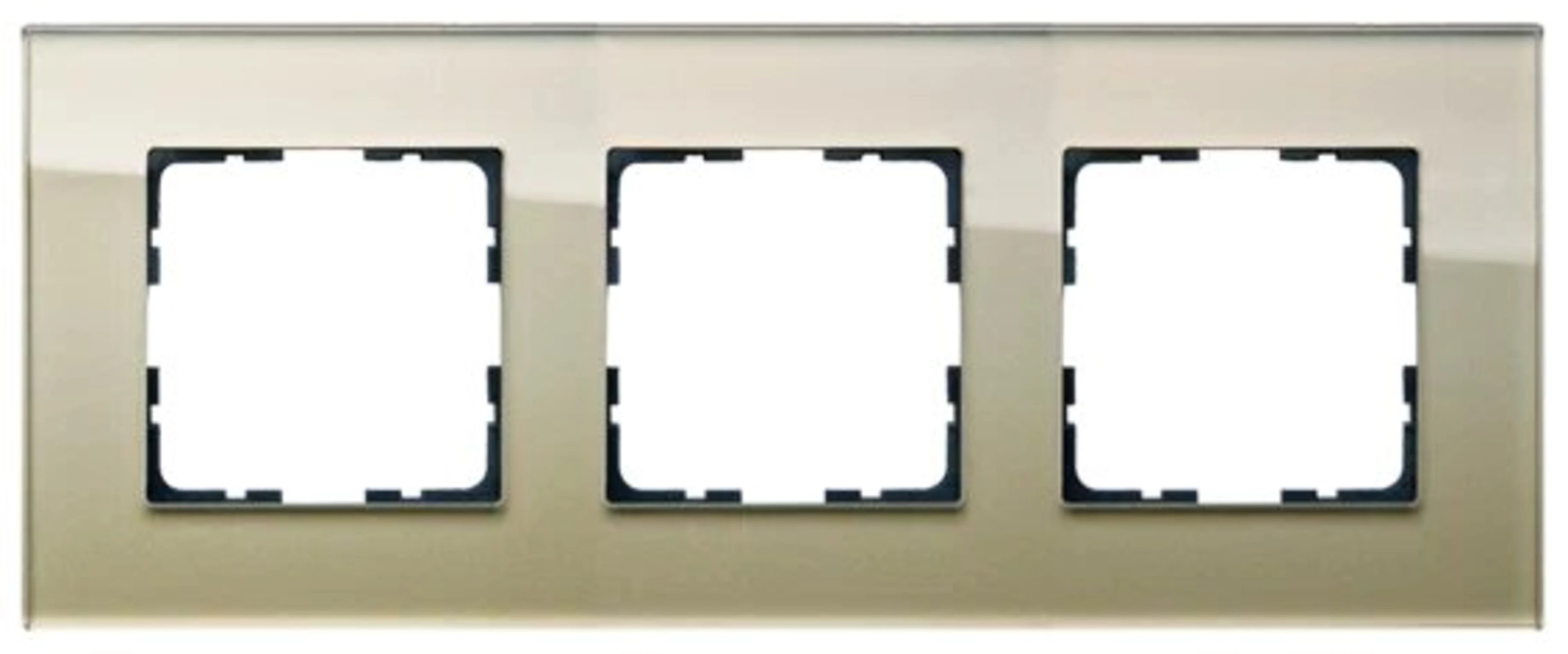 Изображение товара Рамка Jasmart G-Glass 3-постовая шампань для фотографий и искусства