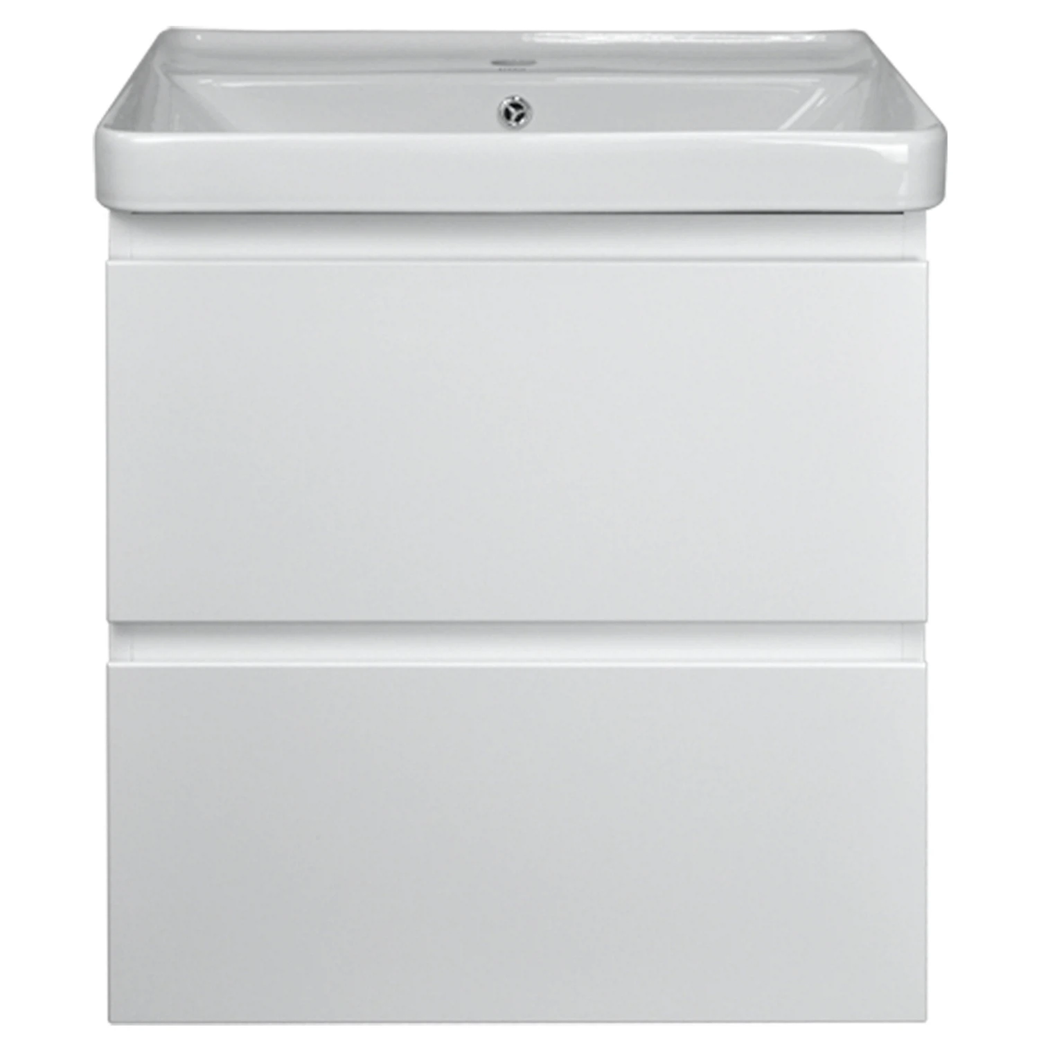 Изображение товара Комплект Тумба Azario Мила 60 с раковиной Monte 60 белая подвесная для ванной