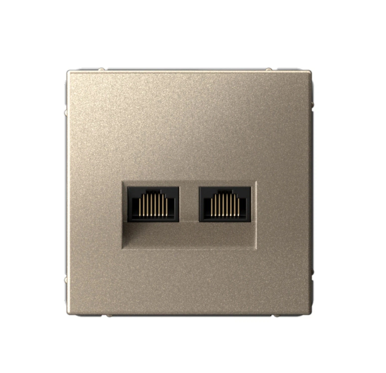 Изображение товара Розетка двойная компьютерная RJ45+RJ45 Systeme Electric ArtGallery Шампань, кат. 5е, механизм