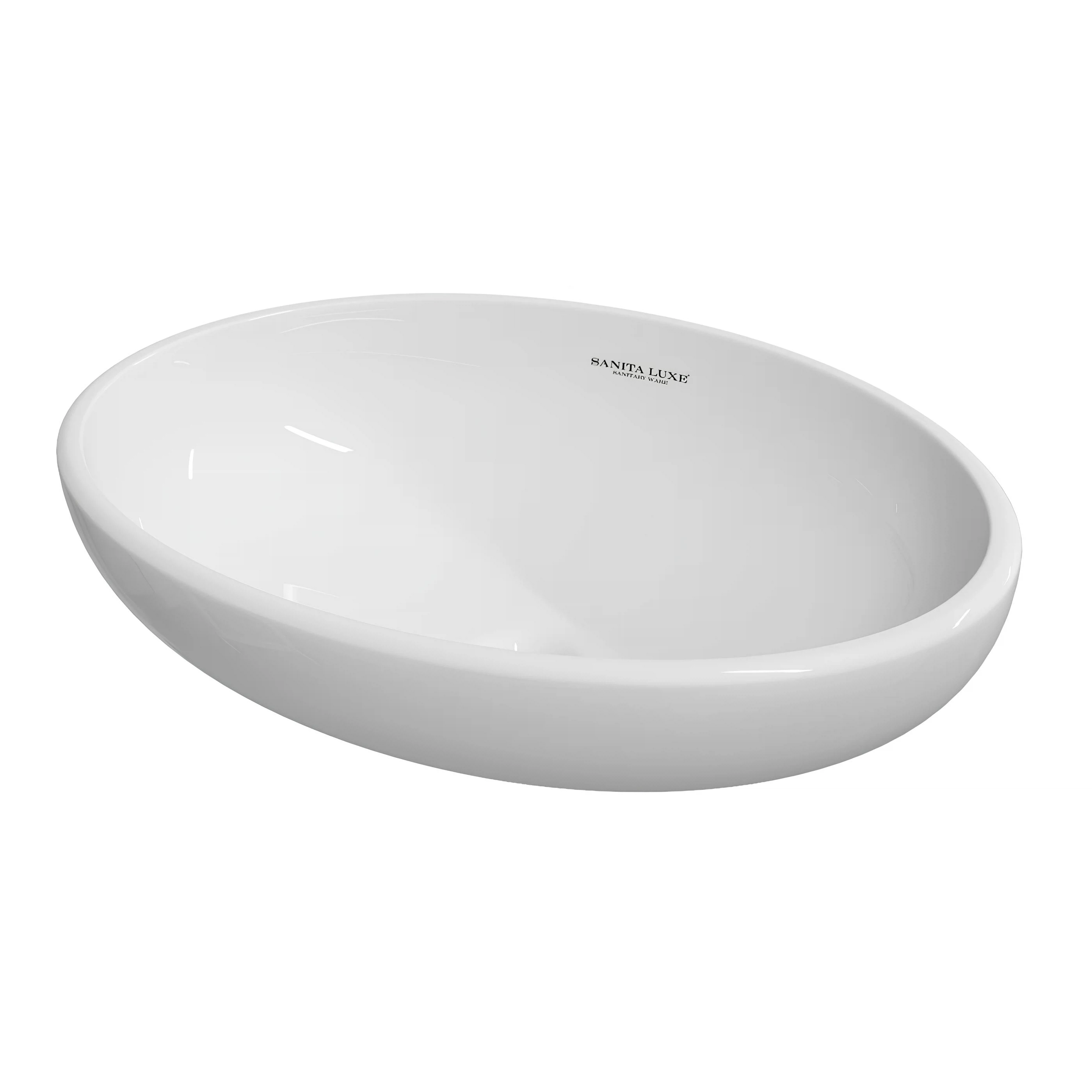 Изображение товара Раковина Sanita Luxe Ringo Cut 53 керамическая накладная для ванной комнаты