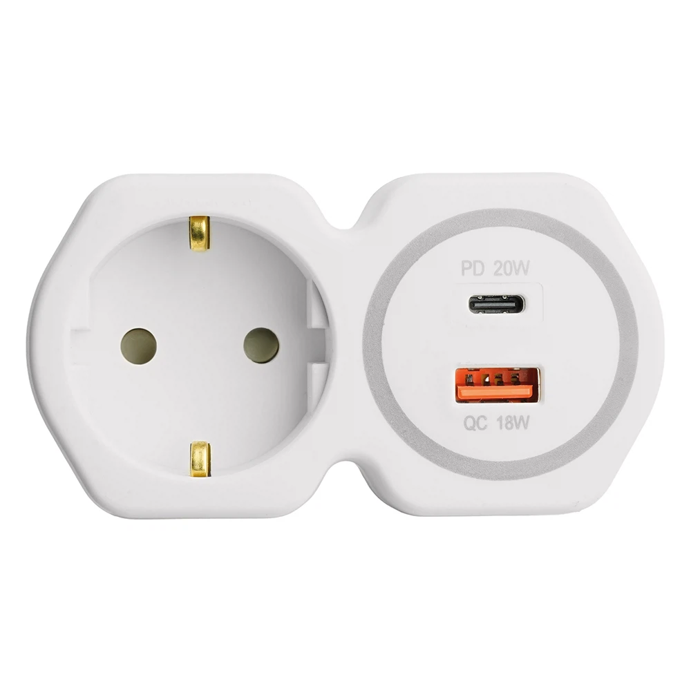 Изображение товара Разветвитель сетевой на 1 выход с/з STEKKER 250В, 16А, USB A+ Type C, 2,4А, PD, белый/серый, ADP16-16-20 Изображение товара Разветвитель сетевой на 1 выход с/з STEKKER 250В, 16А, USB A+ Type C, 2,4А, PD, белый/серый, ADP16-16-20