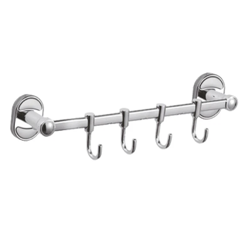 Изображение товара Планка с крючками для полотенец Haiba HB1915-4, хром