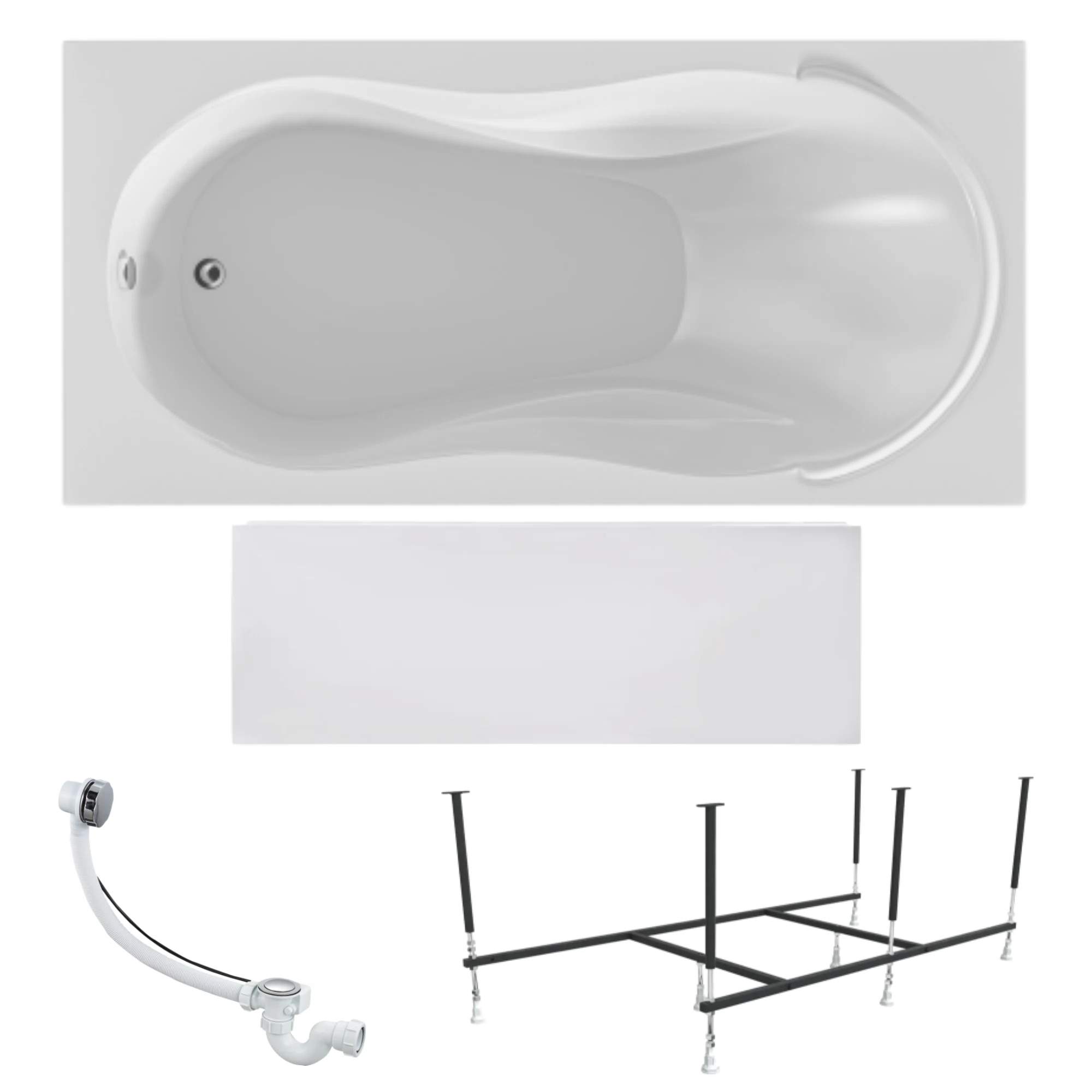 Изображение товара Акриловая ванна 1MARKA ENNA 170x75 прямоугольная 01эн1775кп