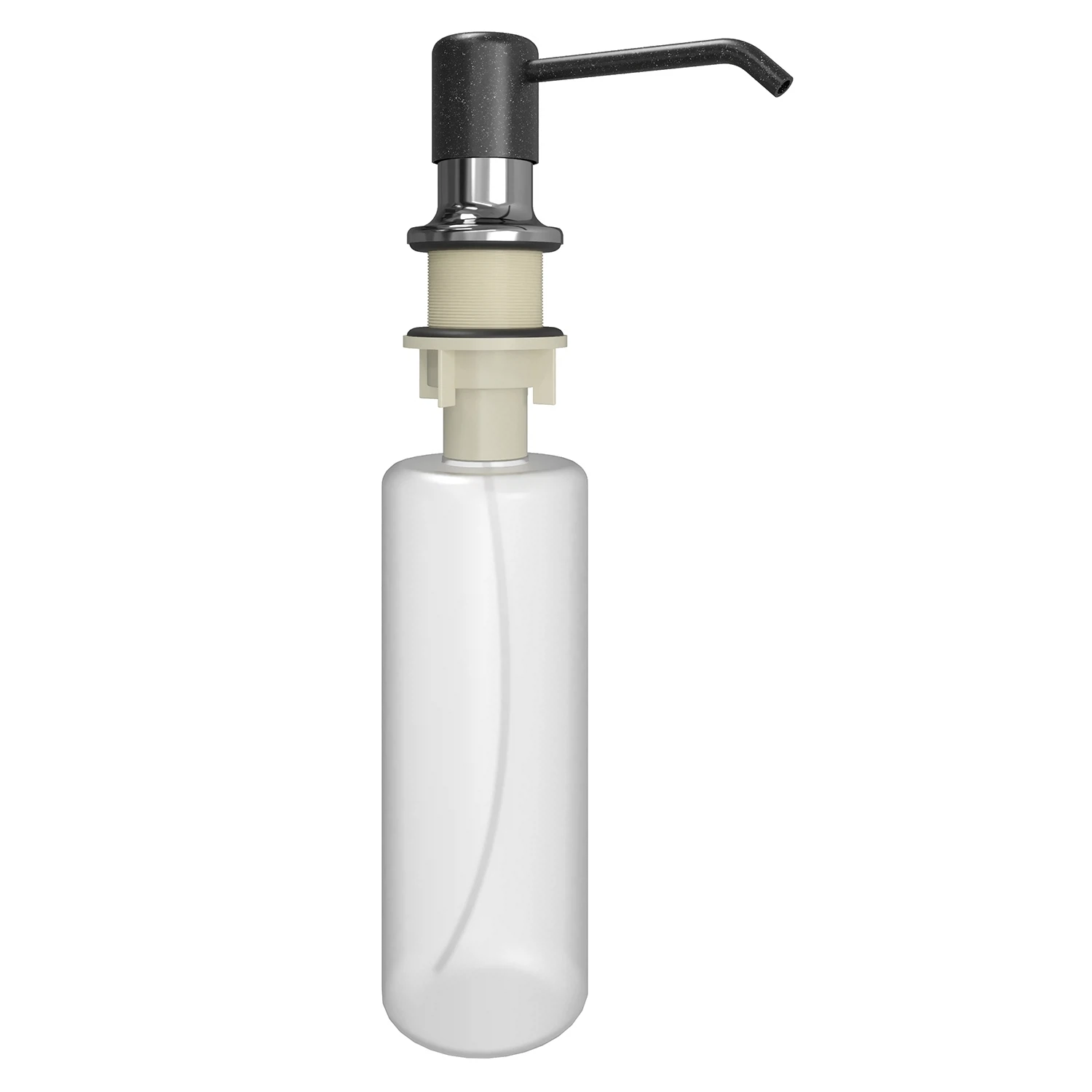 Изображение товара Дозатор для жидкого мыла Mixline ML-D01 черный объем 330 мл врезной дизайн