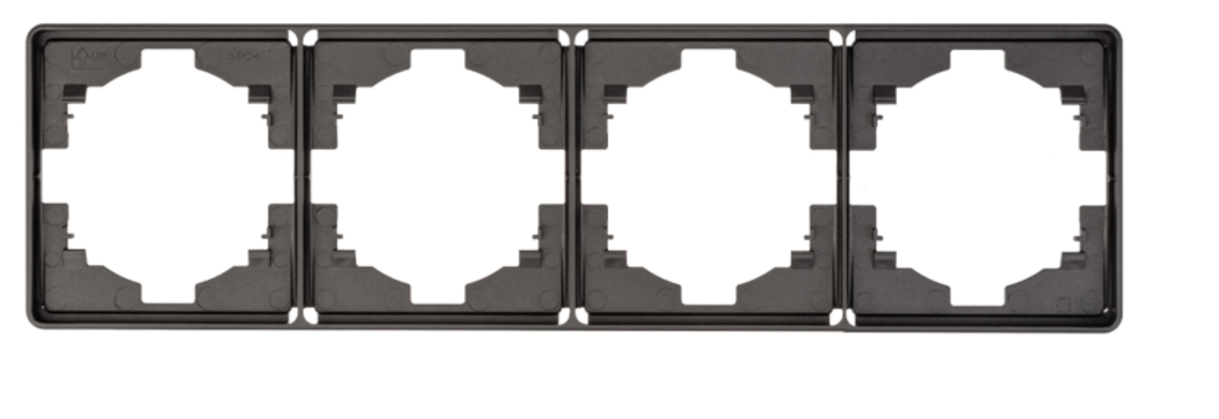 Изображение товара Четырехместная рамка KRANZ KR-78-0754-2 серая горизонтально/вертикальная