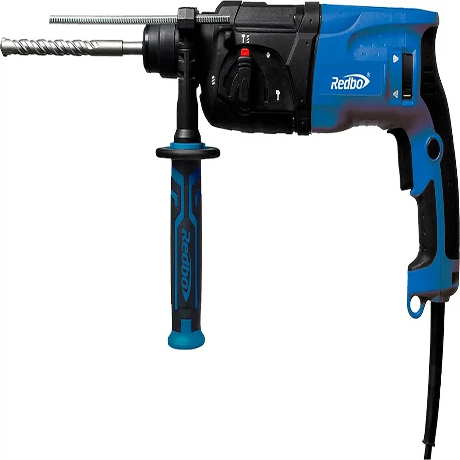 Изображение товара Перфоратор электрический REDBO RHD-26/1150A (1150Вт, 26мм, три режима, 2,6Дж, 3 бура, пика, долото)