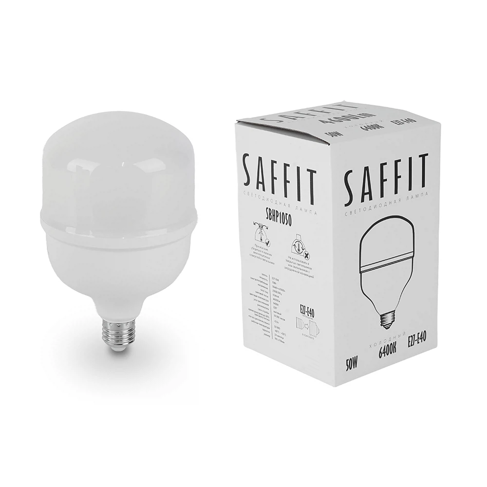 Изображение товара Лампа светодиодная SAFFIT SBHP1050 E27-E40 50W 230V 6400K