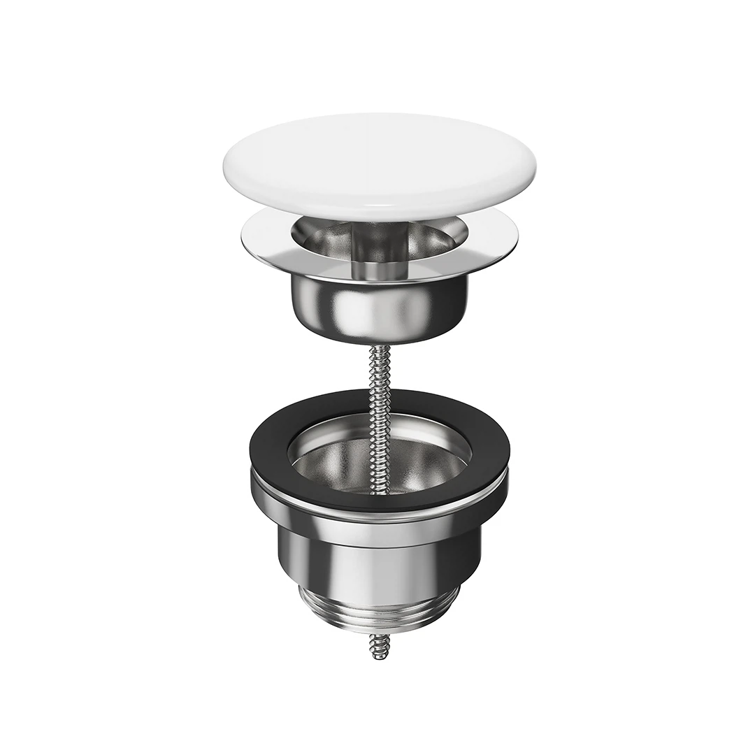 Изображение товара Донный клапан с керамической крышкой, белый глянцевый Kerama Marazzi арт. DRR.1/WHT