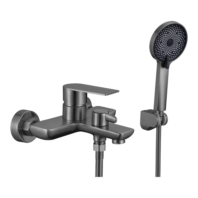 Изображение товара Fmark FS8803Q графит - смеситель с душем, керамический картридж