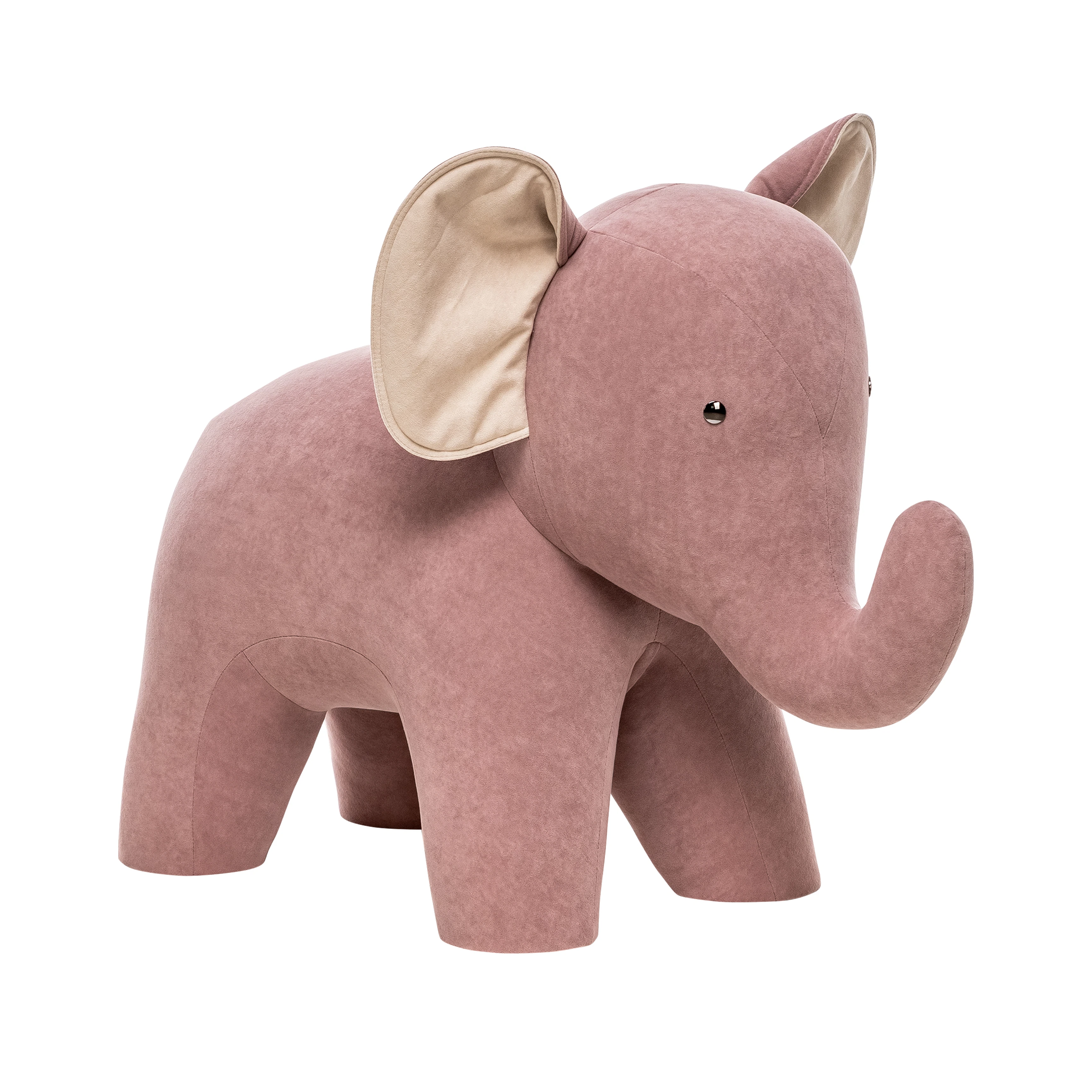 Изображение товара Пуф Elephant Велюр 19 Розовый — мягкое детское кресло или пуф для ног