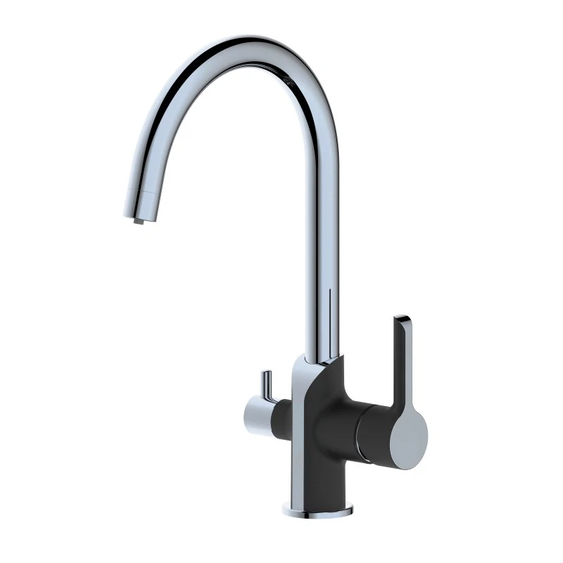 Изображение товара Смеситель Haiba HB76805-7 черный с поворотным изливом