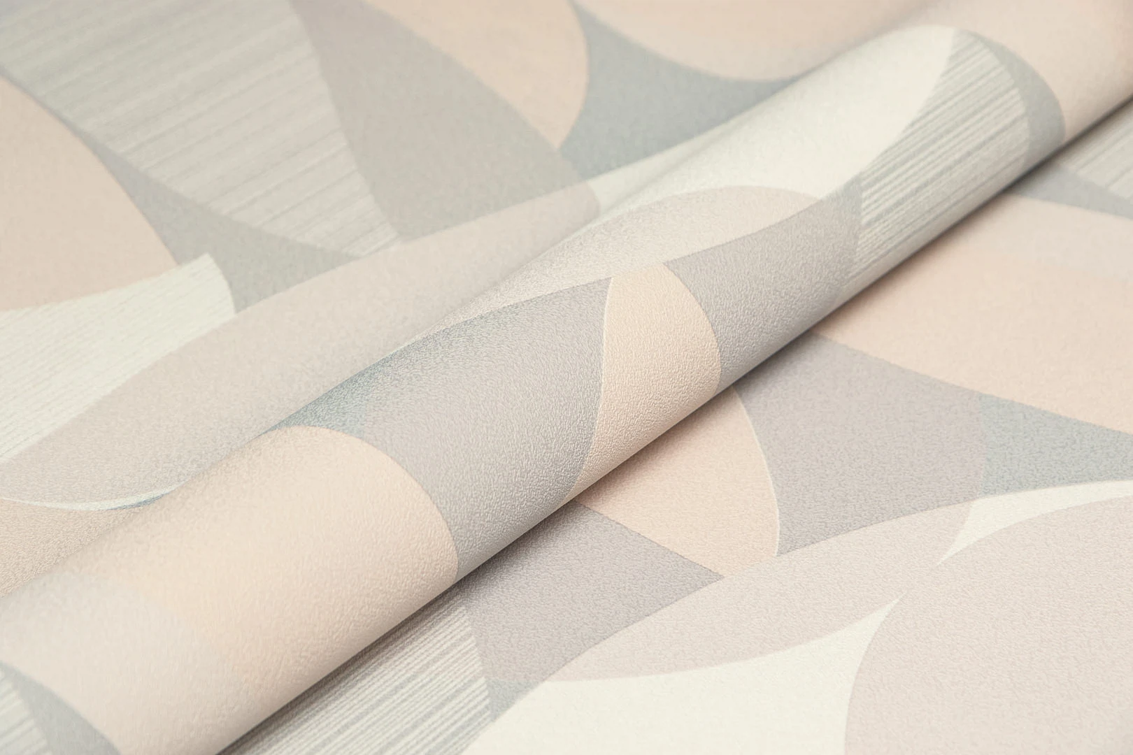 Изображение товара Обои виниловые Kerama Marazzi  Шафран мотив, бежевый, серый, листья, арт. KM8505