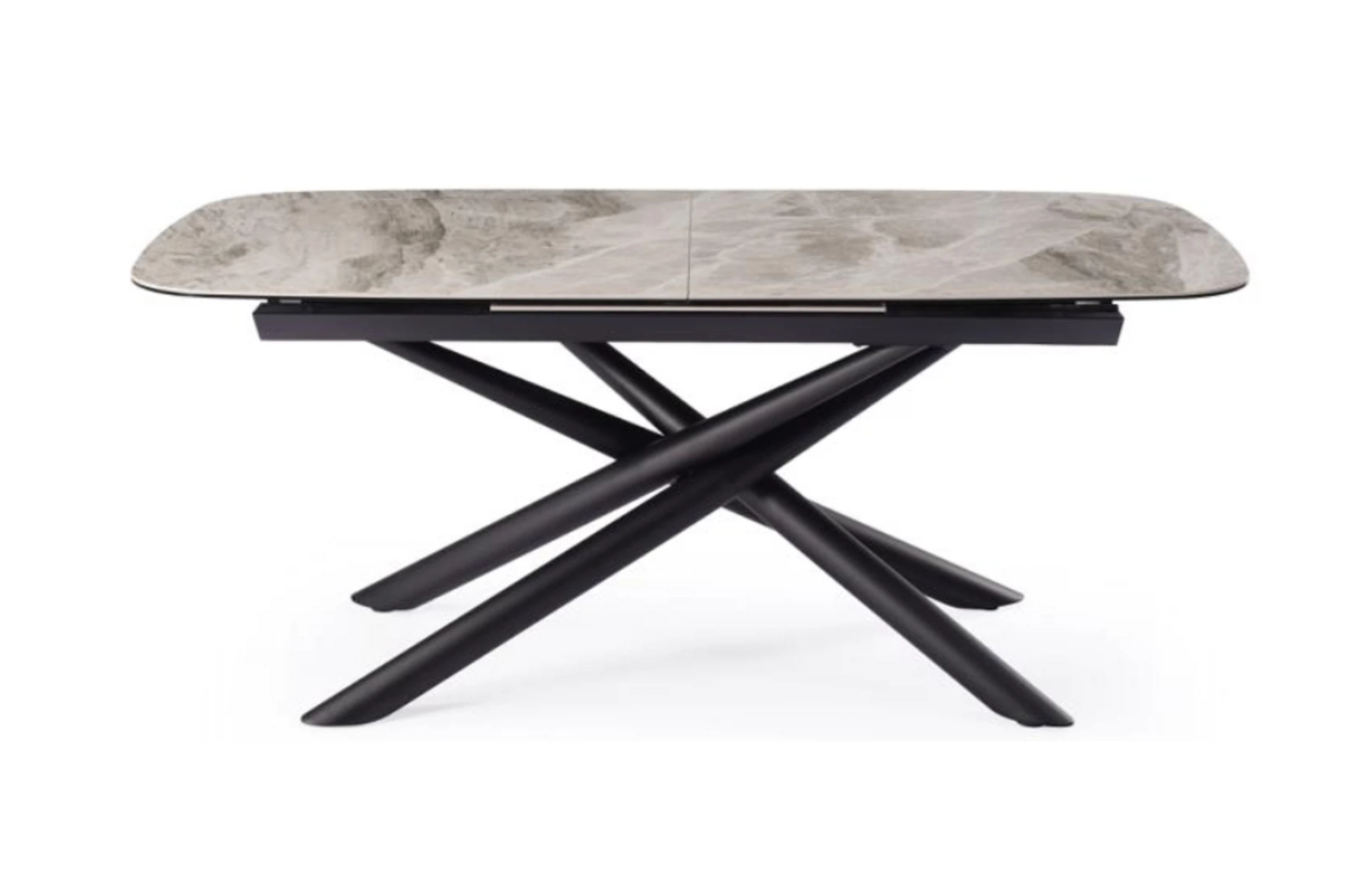 Изображение товара Стол DikLine KE180 керамика серый мрамор С21 глянец/опоры черные)