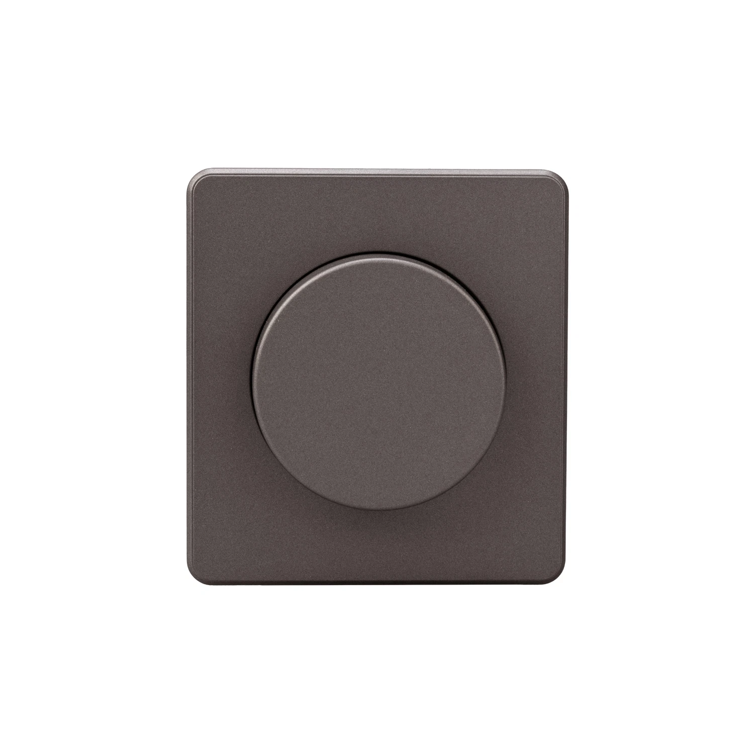 Изображение товара Светорегулятор KRANZ ROUND 300Вт с рамкой серый механизм скрытой установки