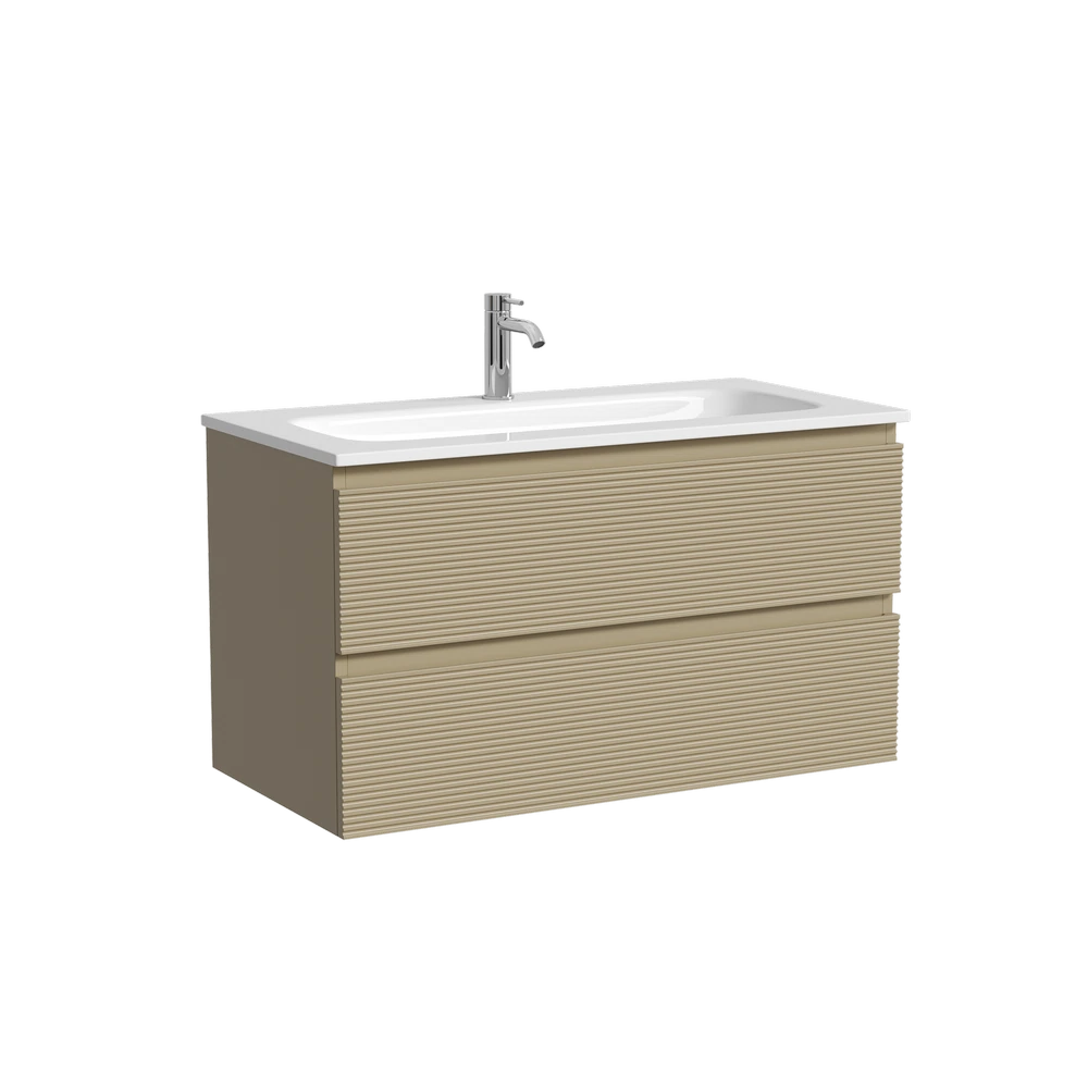 Изображение товара Подвесная тумба SANCOS Folk 890х445х500 с двумя ящиками капучино Италия