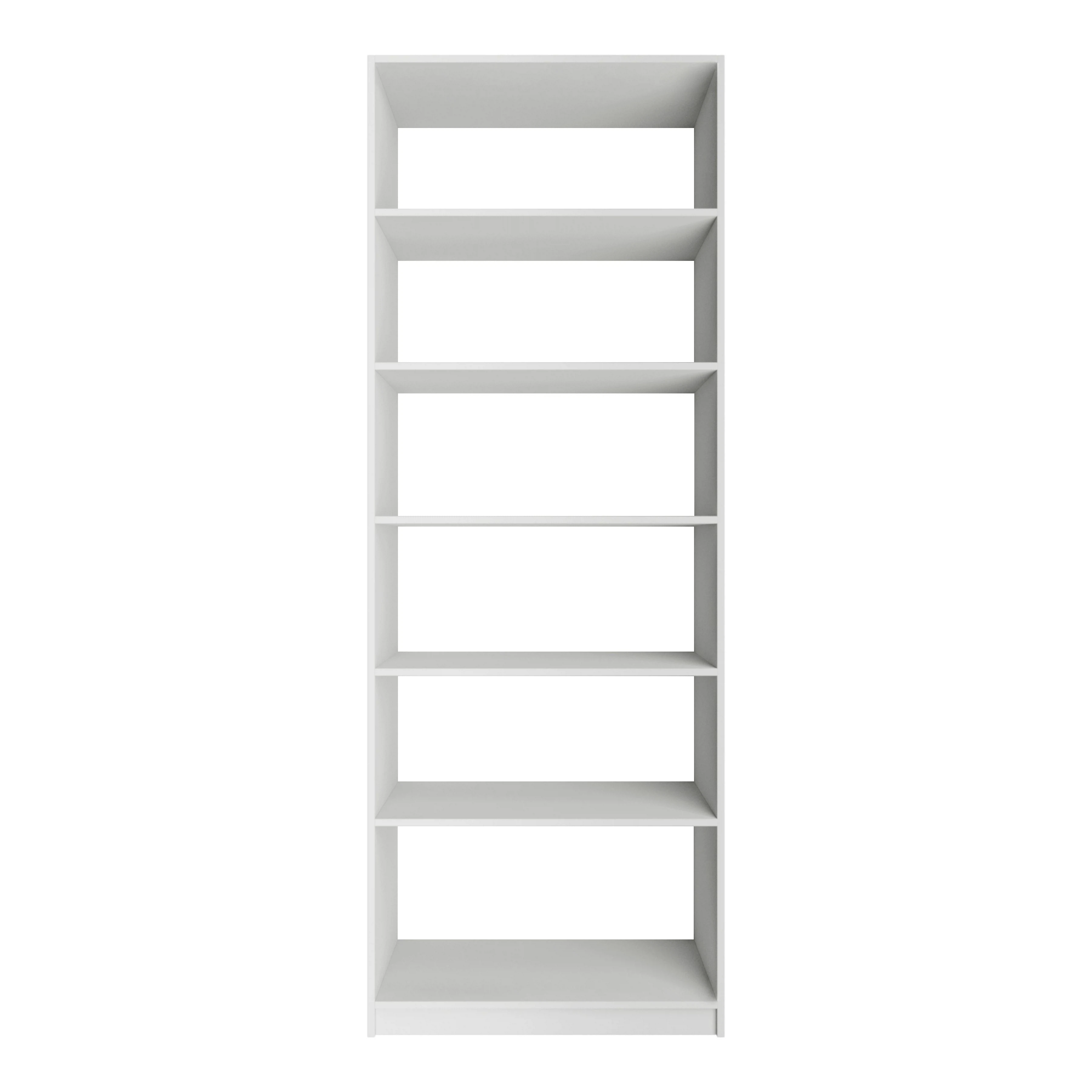 Изображение товара Модуль прямой с полками для гардеробной системы Локер 81x51x220 см Белый снег