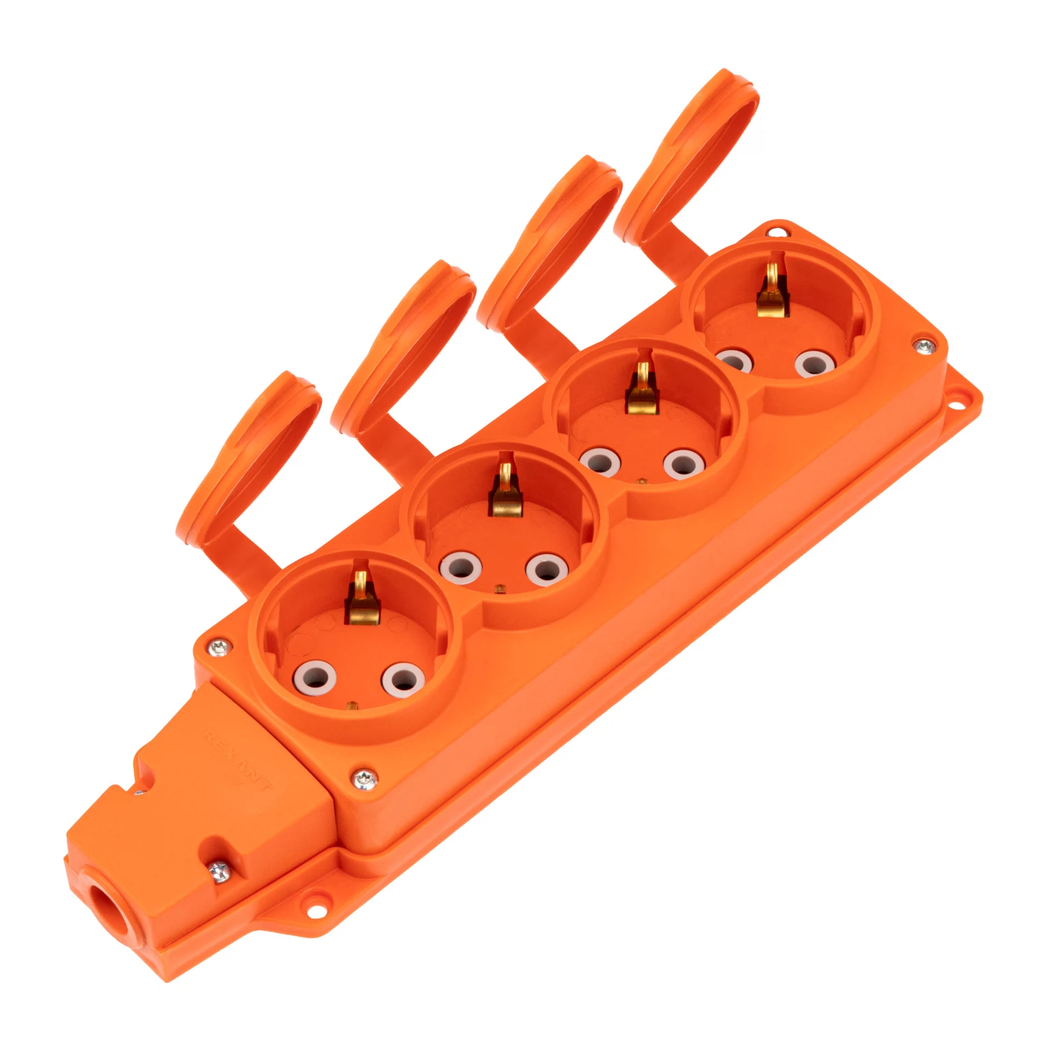 Изображение товара Влагозащищенная колодка с крышкой 4 гнезда COMPACT REXANT IP54