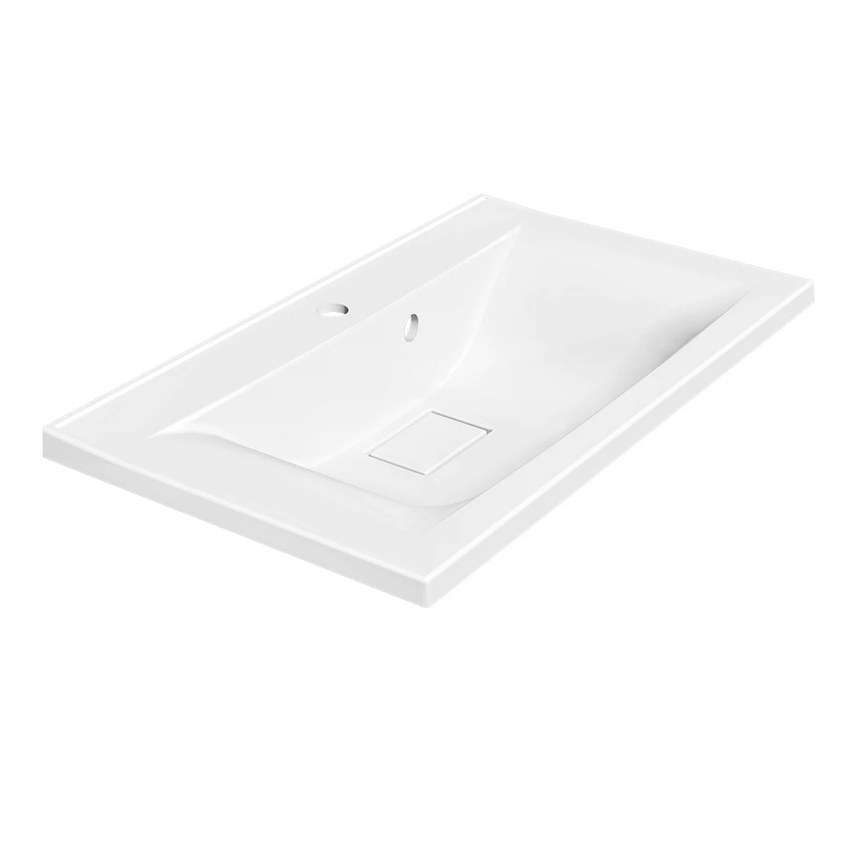Изображение товара Раковина Vincea VCB-3M750W из искусственного камня белая, прямоугольная ванная