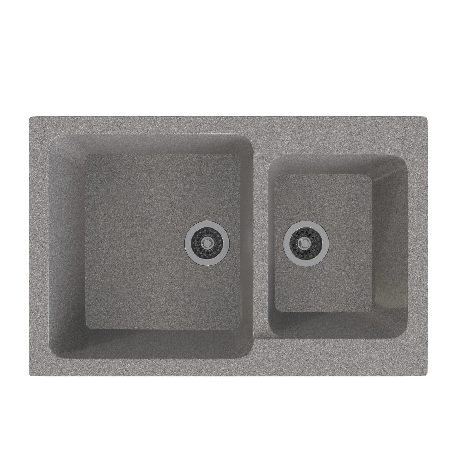 Изображение товара Мойка ML-GMS13 СТАНДАРТ двухчашевая, темно-серый (309), 775*505*200мм