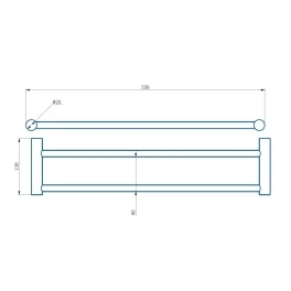 Полотенцедержатель Haiba HB8409, хром