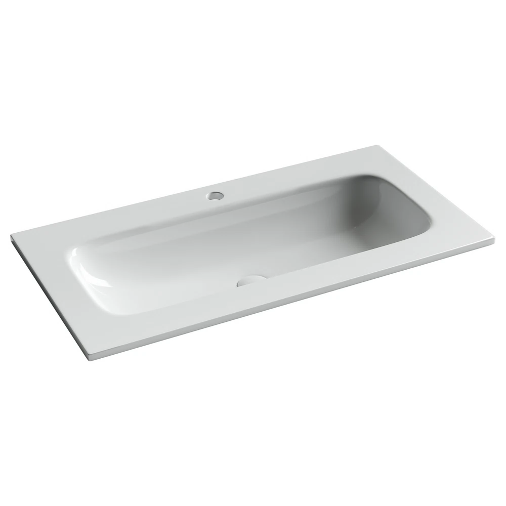 Изображение товара Раковина накладная мебельная CERAMICANOVA Grace прямоугольная 910x457x137 с отверстием под смеситель цвет белый CN7019