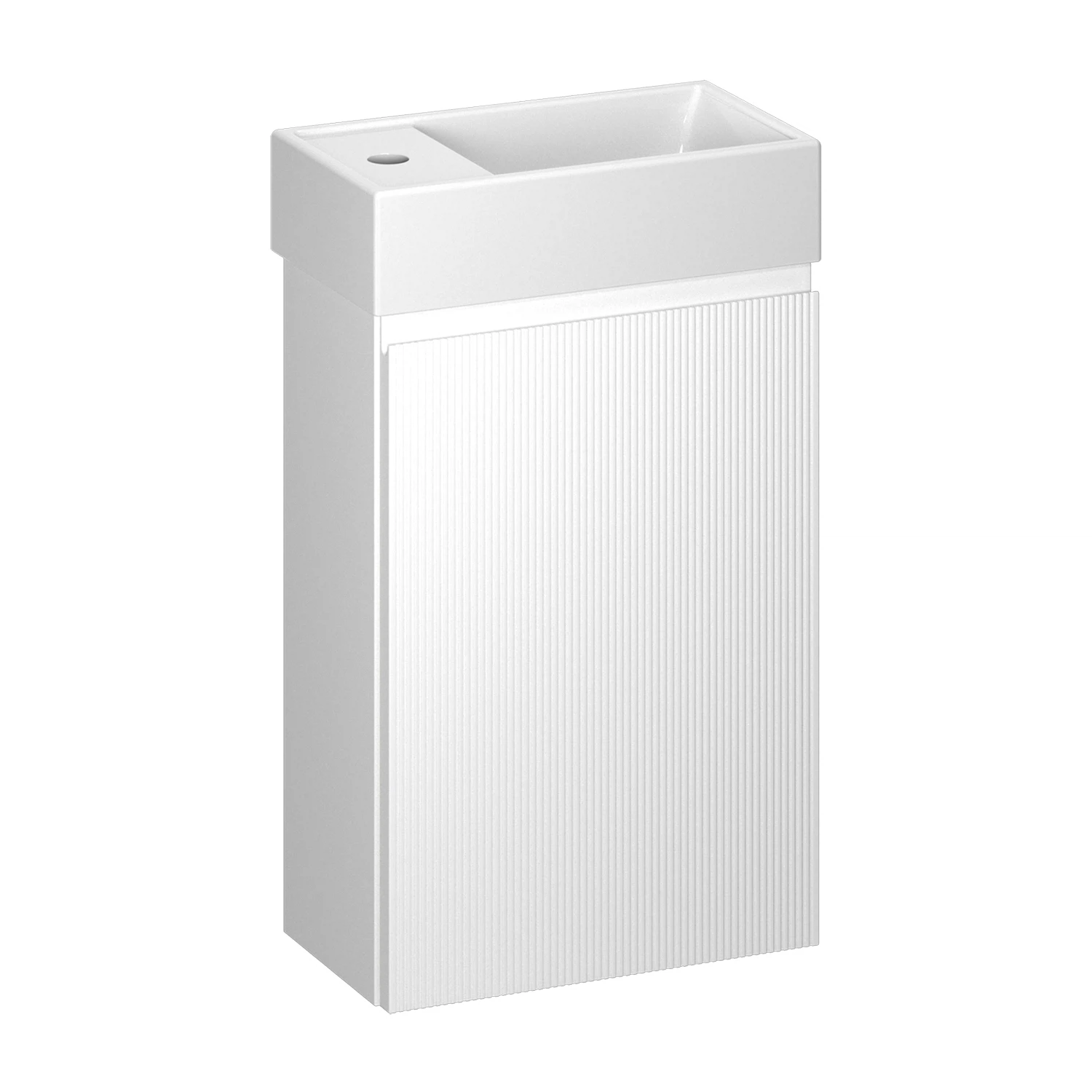 Изображение товара Тумба с раковиной Wellsee WC Area 221801002, 40 см цвет матовый белый