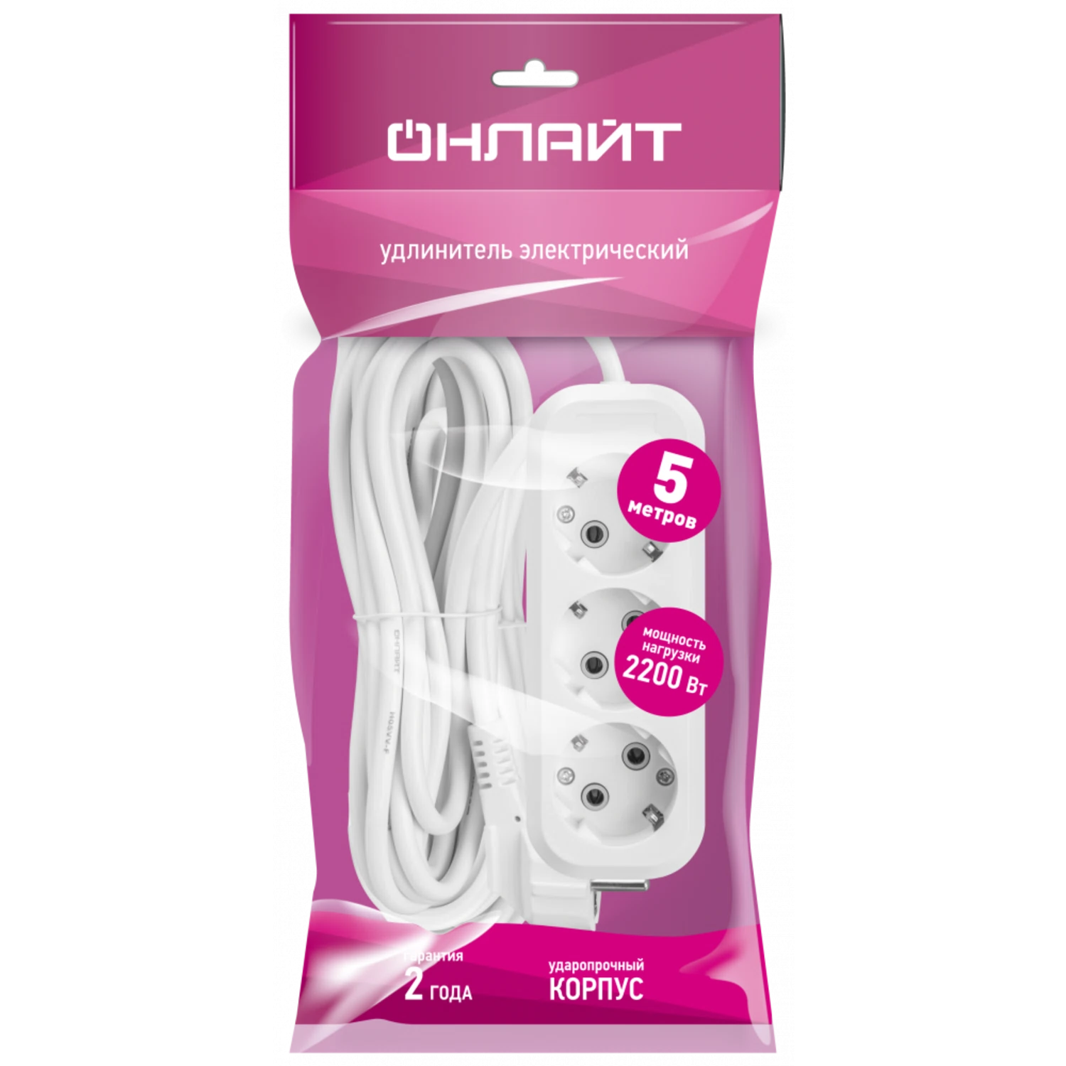 Изображение товара Удлинитель ОНЛАЙТ 90 793 OPE-S-03-500-E-3x0.75