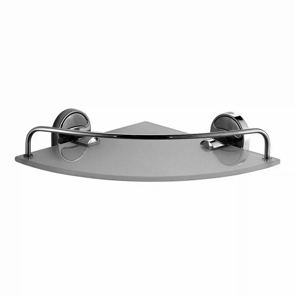 Изображение товара Полка стеклянная угловая FASHUN A1921-1, хром