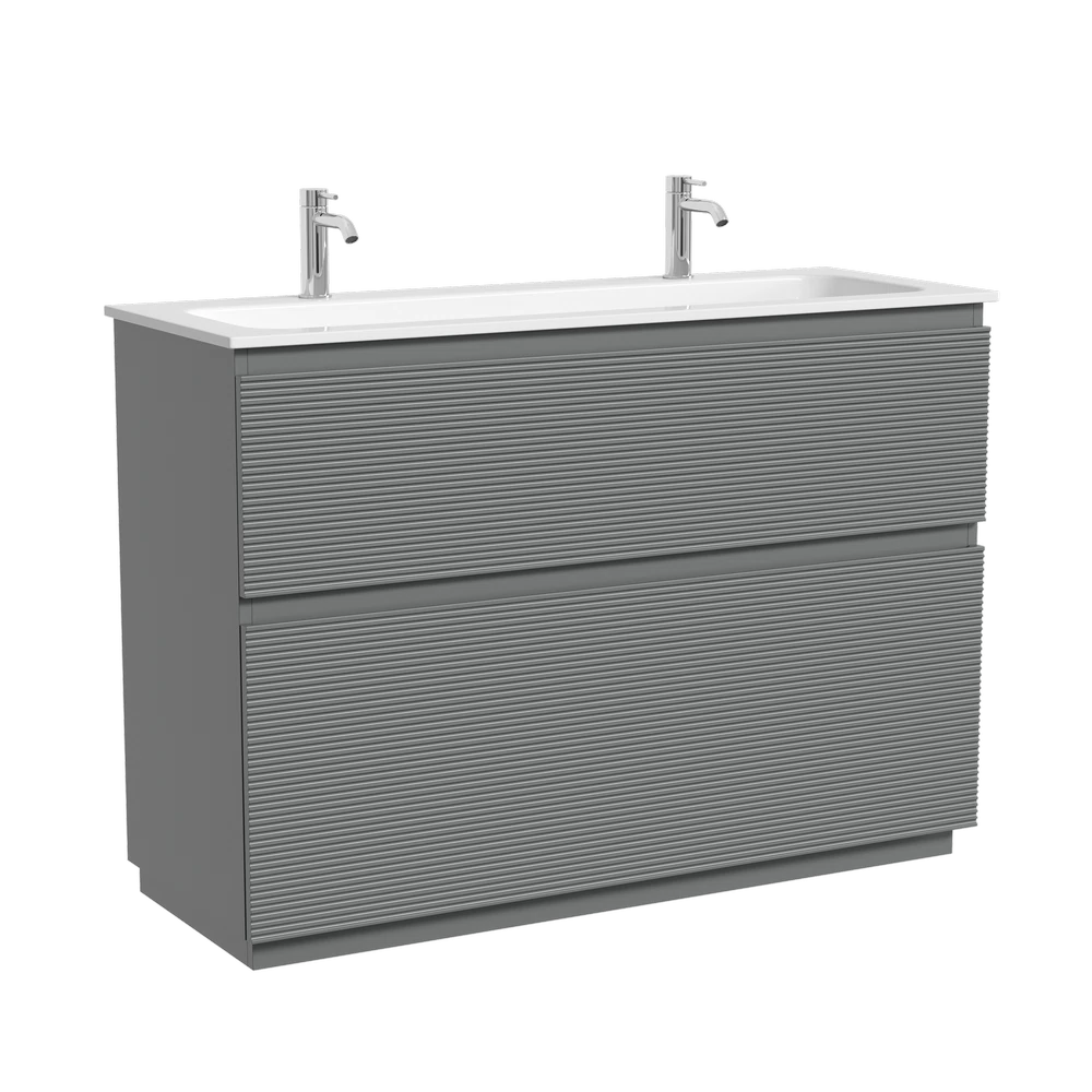 Изображение товара Тумба напольная SANCOS Folk Floor 1190х445х850 с ящиками и доводчиками, цвет Ergraut soft