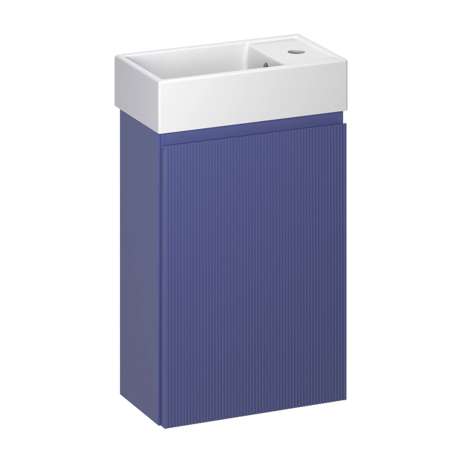 Изображение товара Тумба с раковиной Wellsee WC Area матовый синий влагостойкая мебель