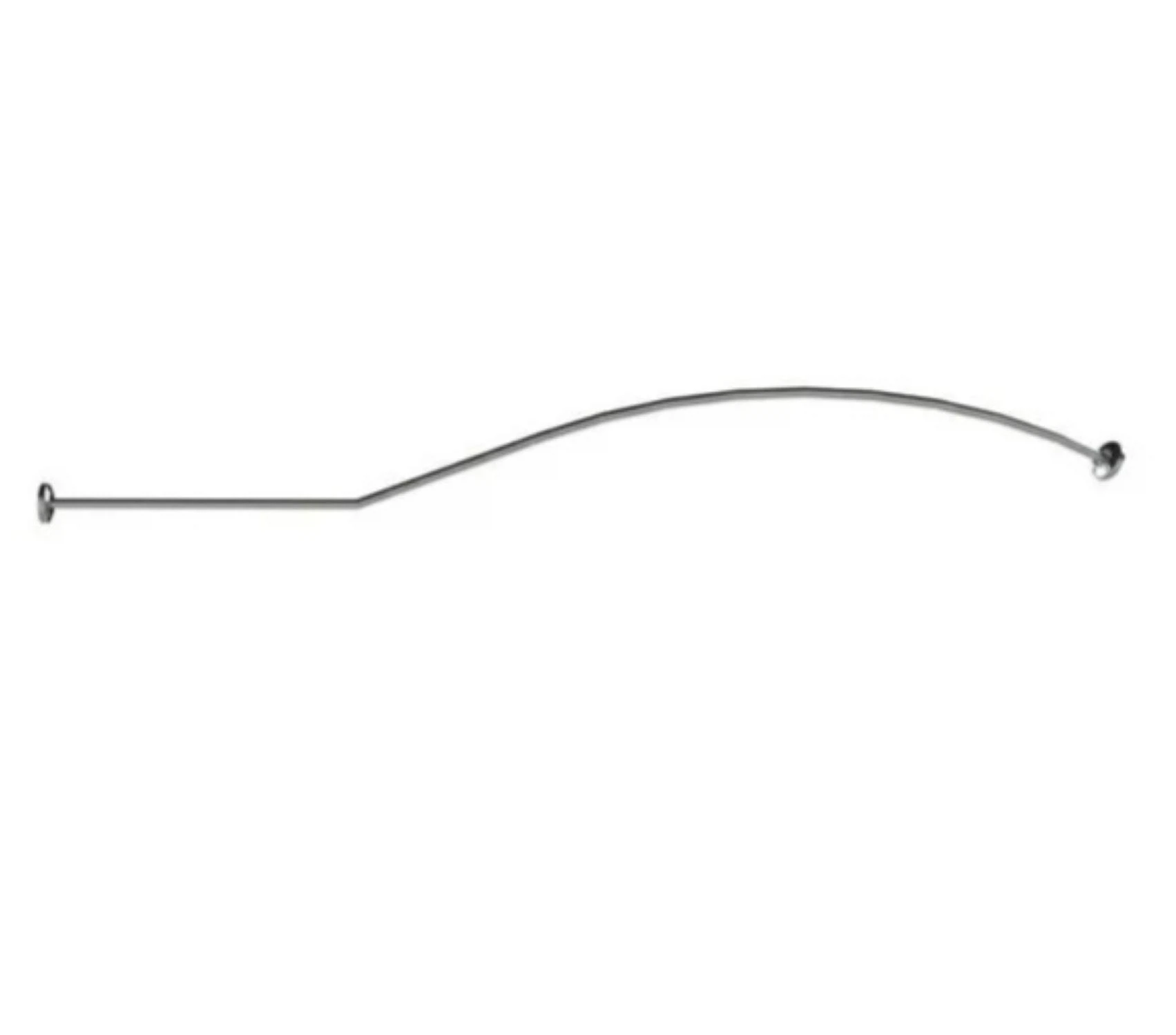 Изображение товара Угловой радиальный карниз для ванной Radomir 168x95 хром из нержавеющей стали