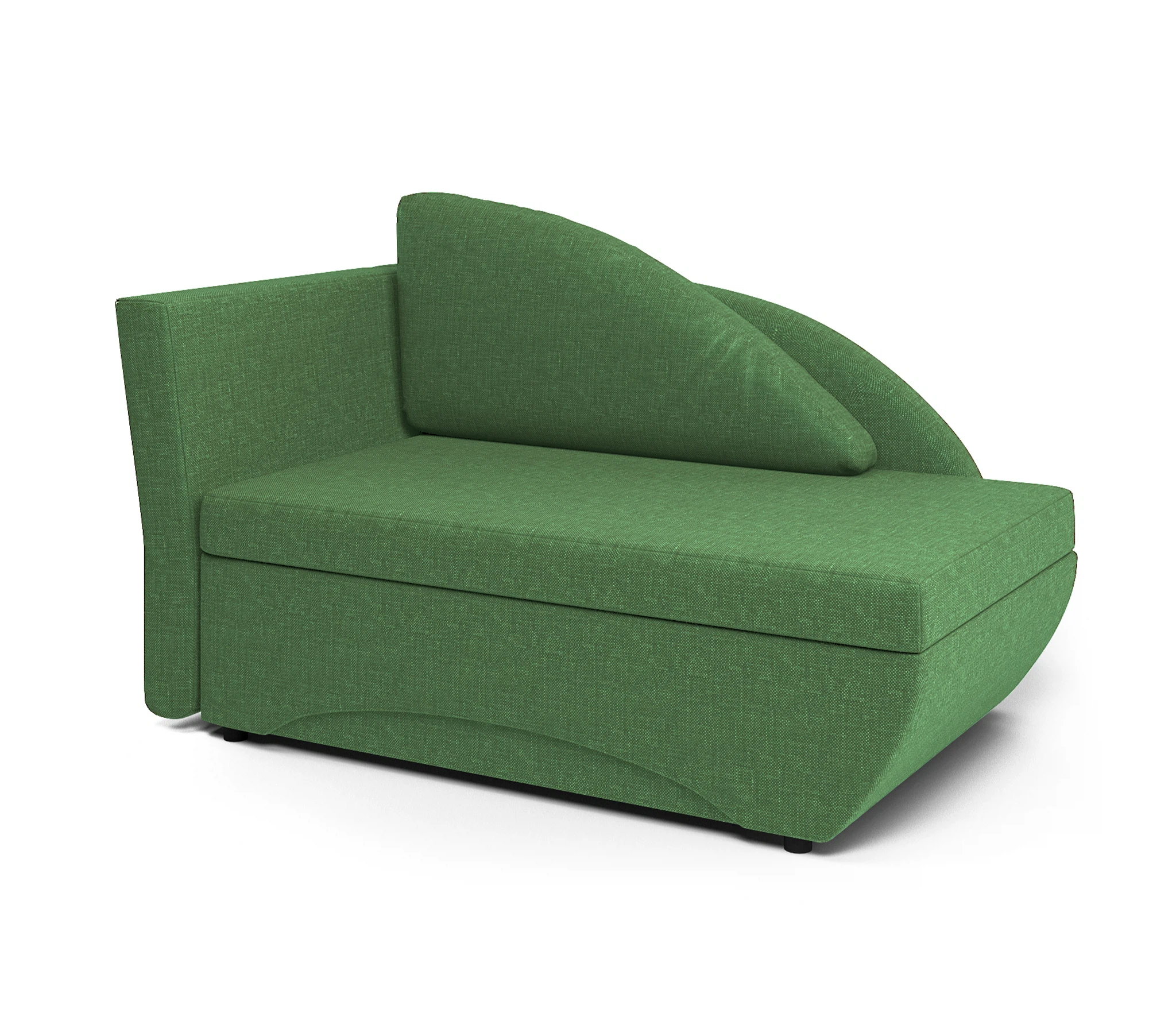 Изображение товара Кушетка Трио левый рогожка зеленый спальня и гостинная стильный дизайн