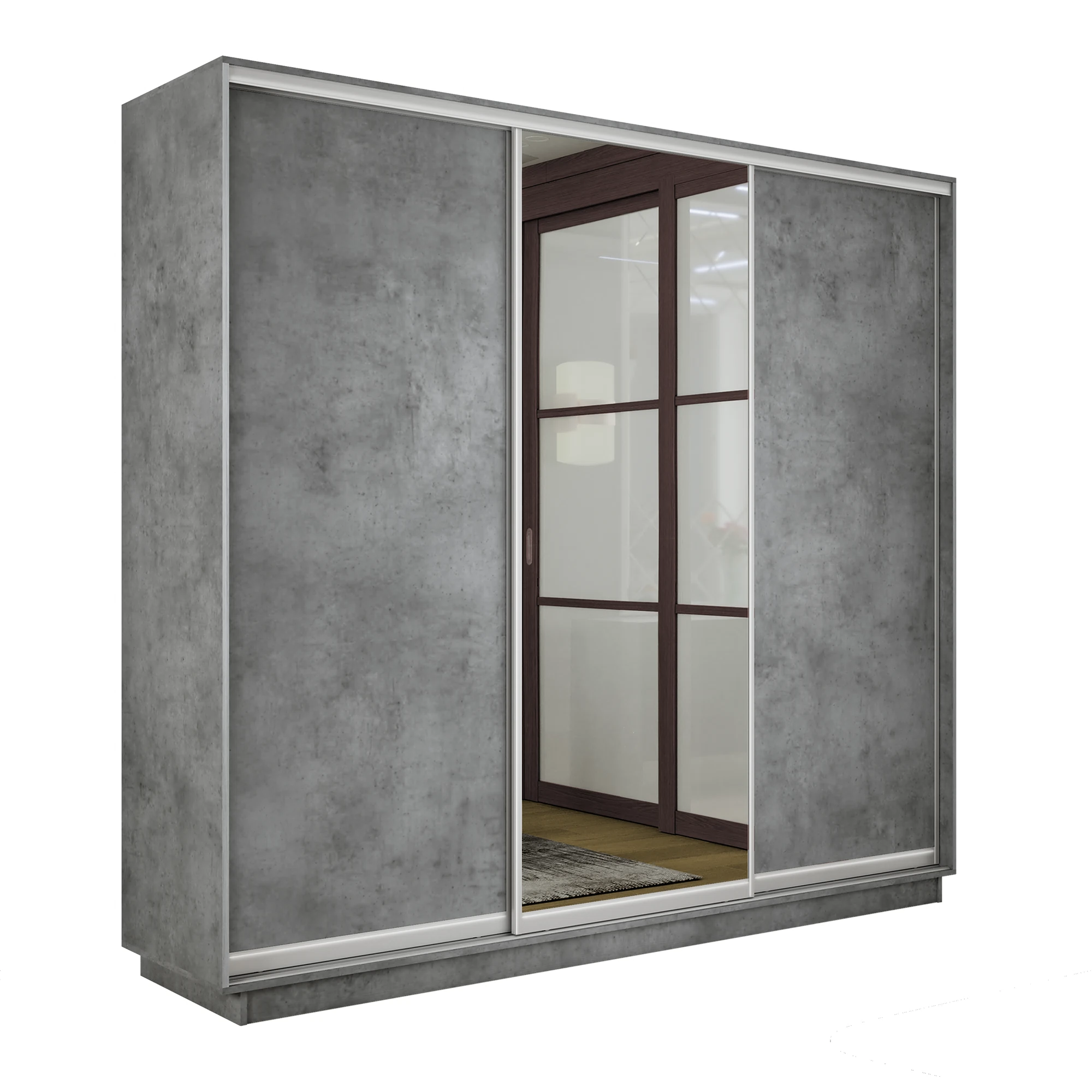 Изображение товара Трехдверный шкаф-купе Экспресс из ЛДСП с зеркалом 180х45х240 см