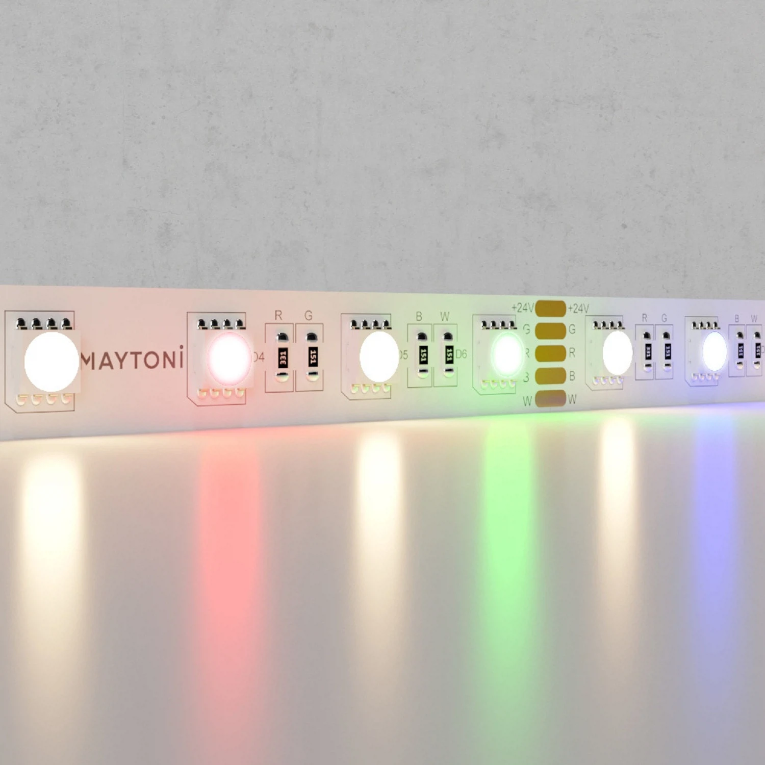 Изображение товара Светодиодная лента Maytoni Led Strip 24В 5050 19,2Вт/м RGBW 3000K 5м IP20 10179