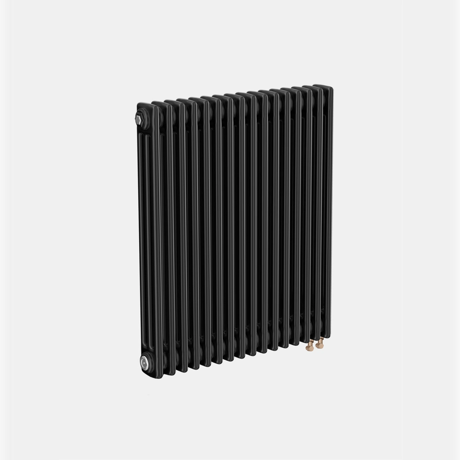 Изображение товара Трубчатый радиатор ТЕПЛОФОРТ трехтрубный 16 секций черный матовый для дома квартиры