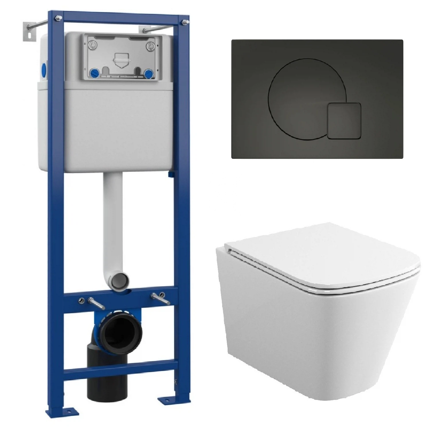 Изображение товара Комплект Maretti 3 в 1: унитаз UM10PBM76-844, инсталляция AC11P5211, кнопка AC12EL-560