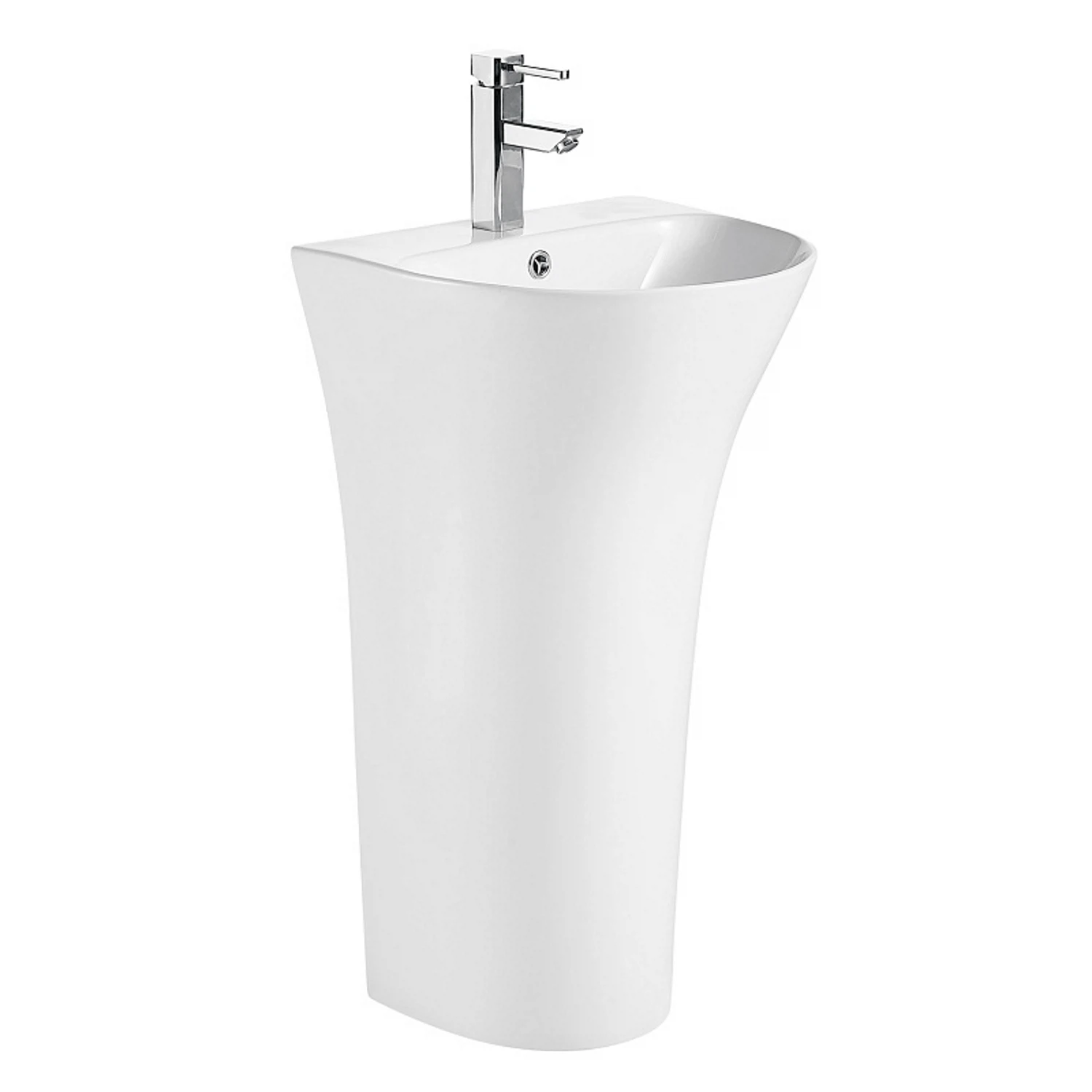 Изображение товара Раковина напольная отдельностоящая для ванной Azario Fretta Round 48х42 AZ-307