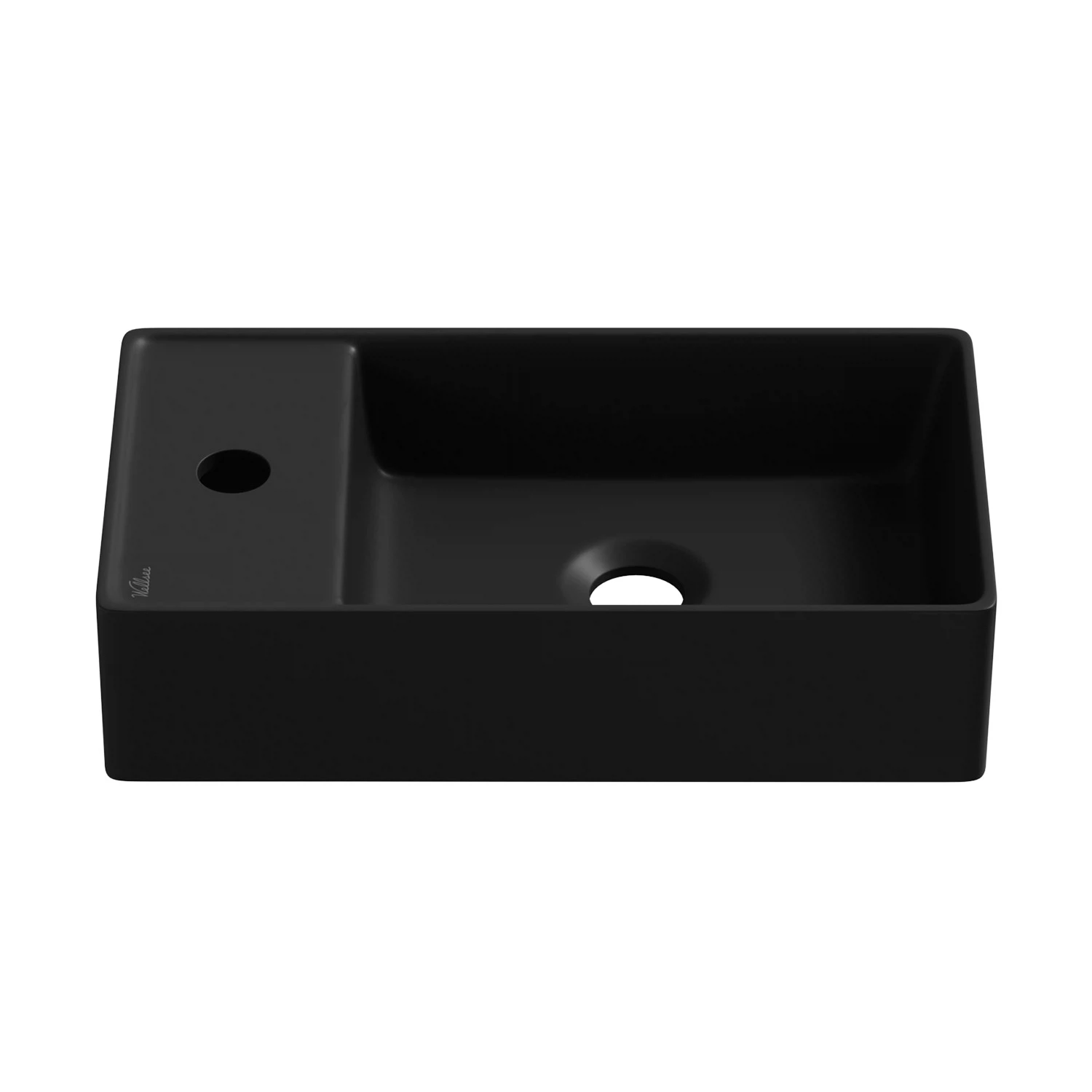 Изображение товара Настенная или накладная раковина Wellsee WC Area 41x23 см черная